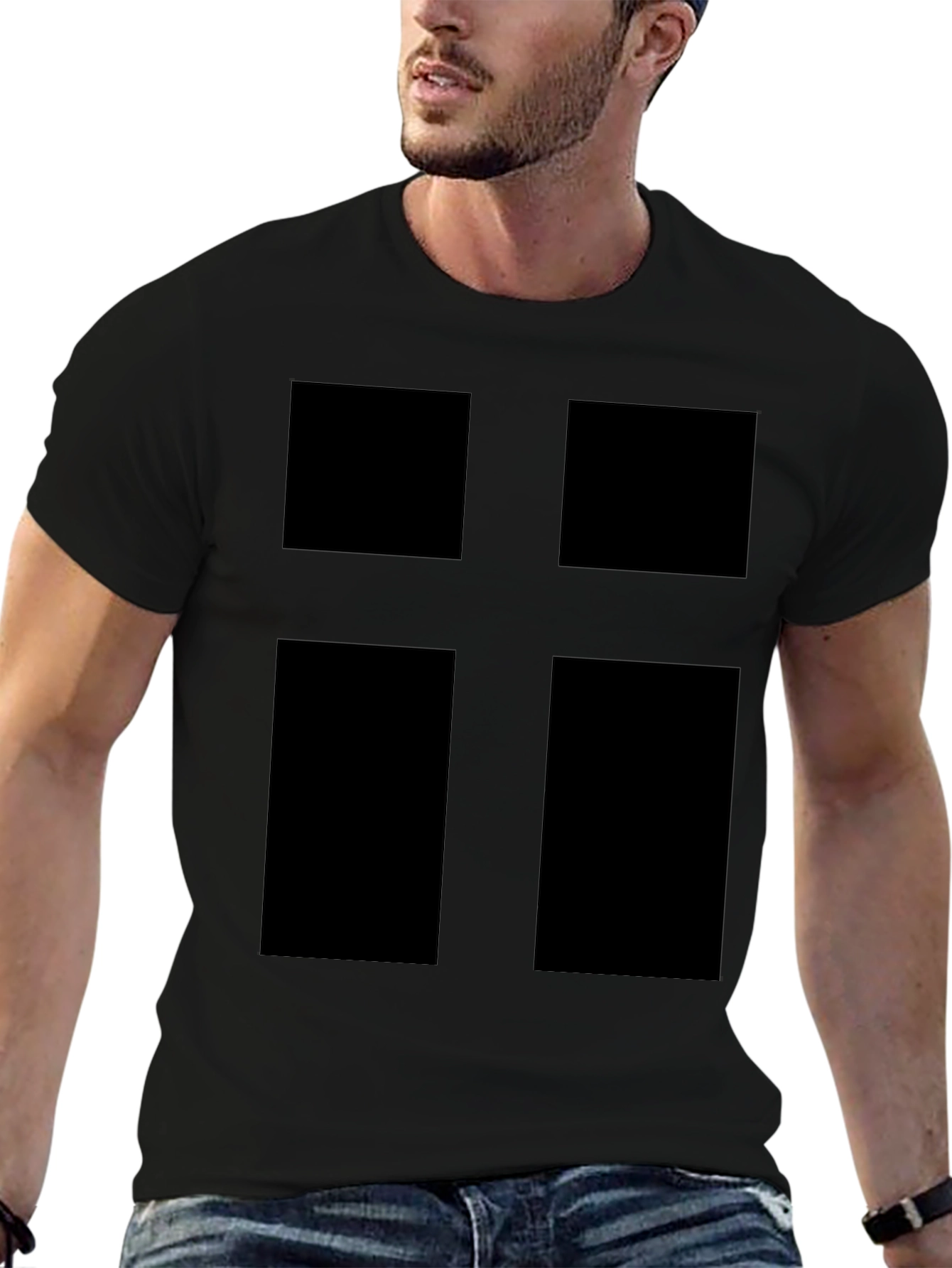 Modern Cross Graphic Tee - Black