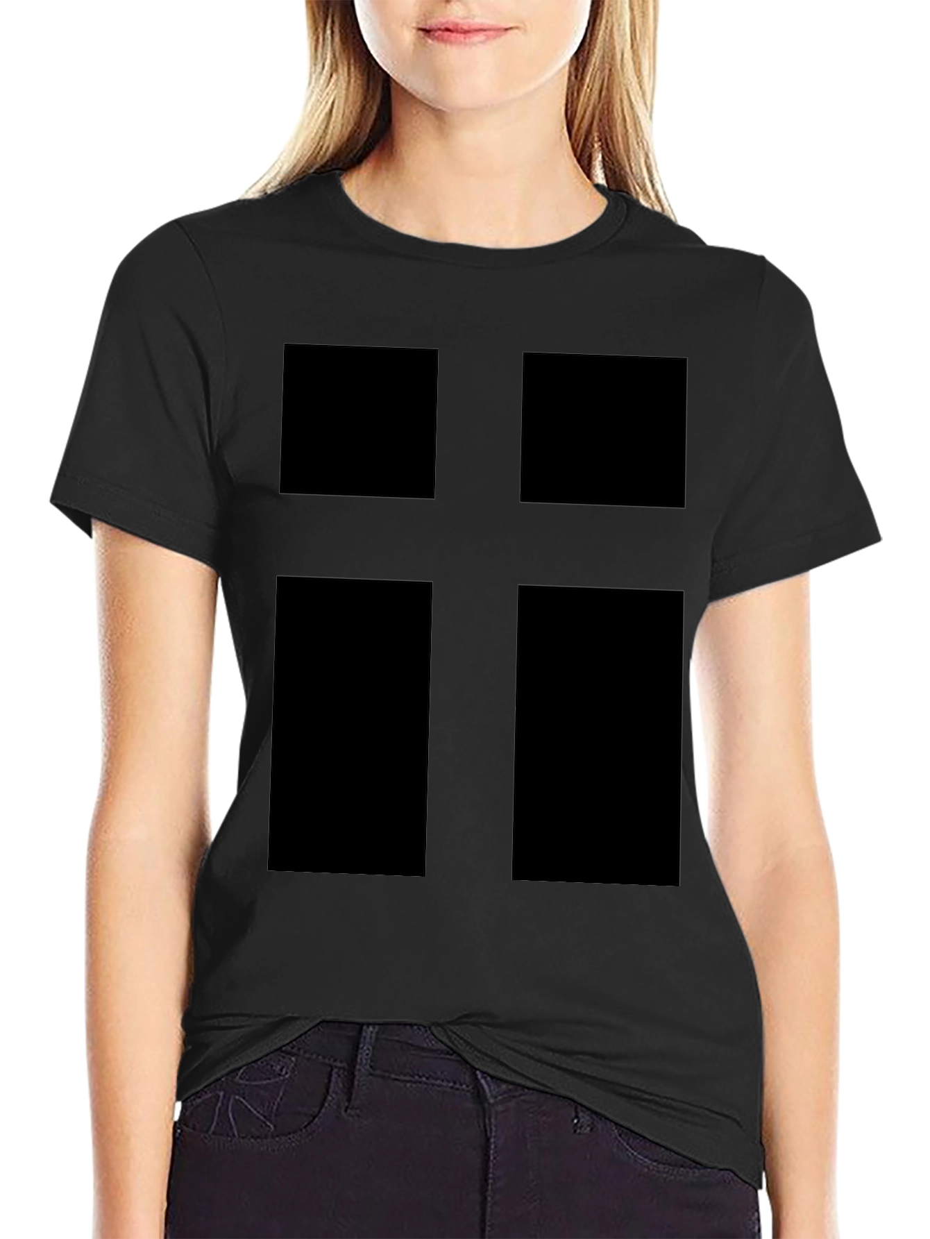 Modern Cross Graphic Tee - Black