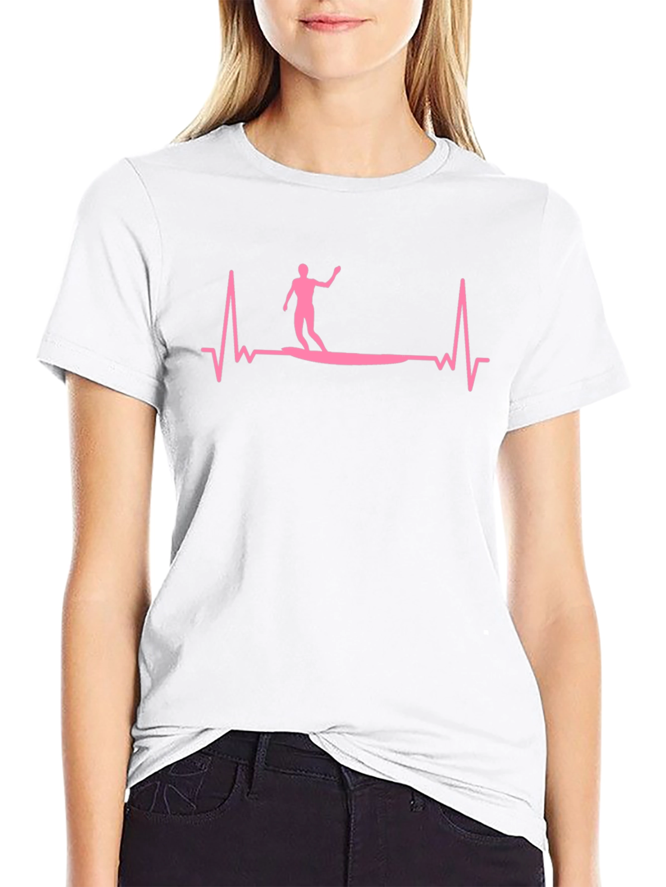 Surfing Heartbeat Graphic Tee