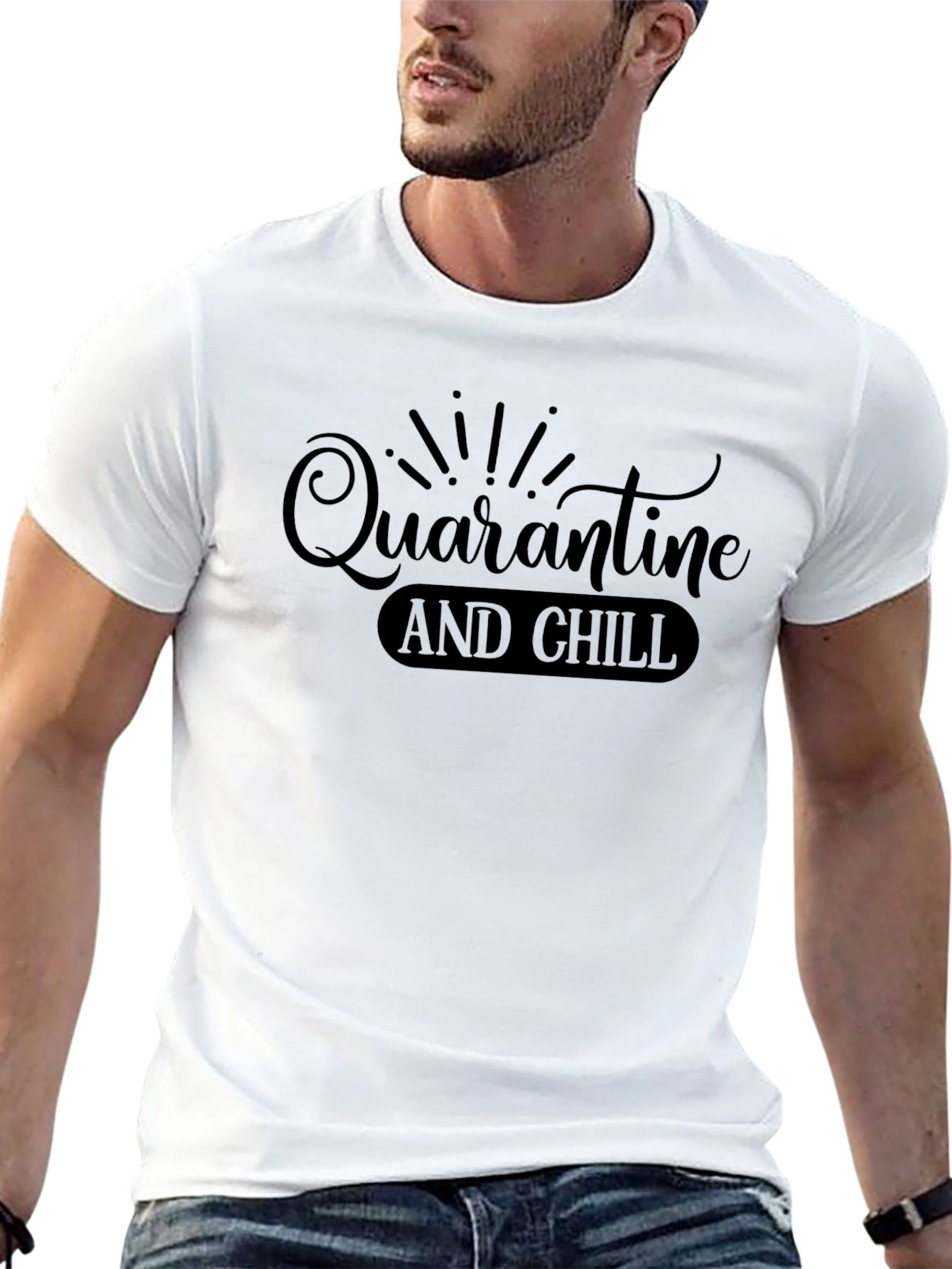 Quarantine and Chill Graphic Tee - Black