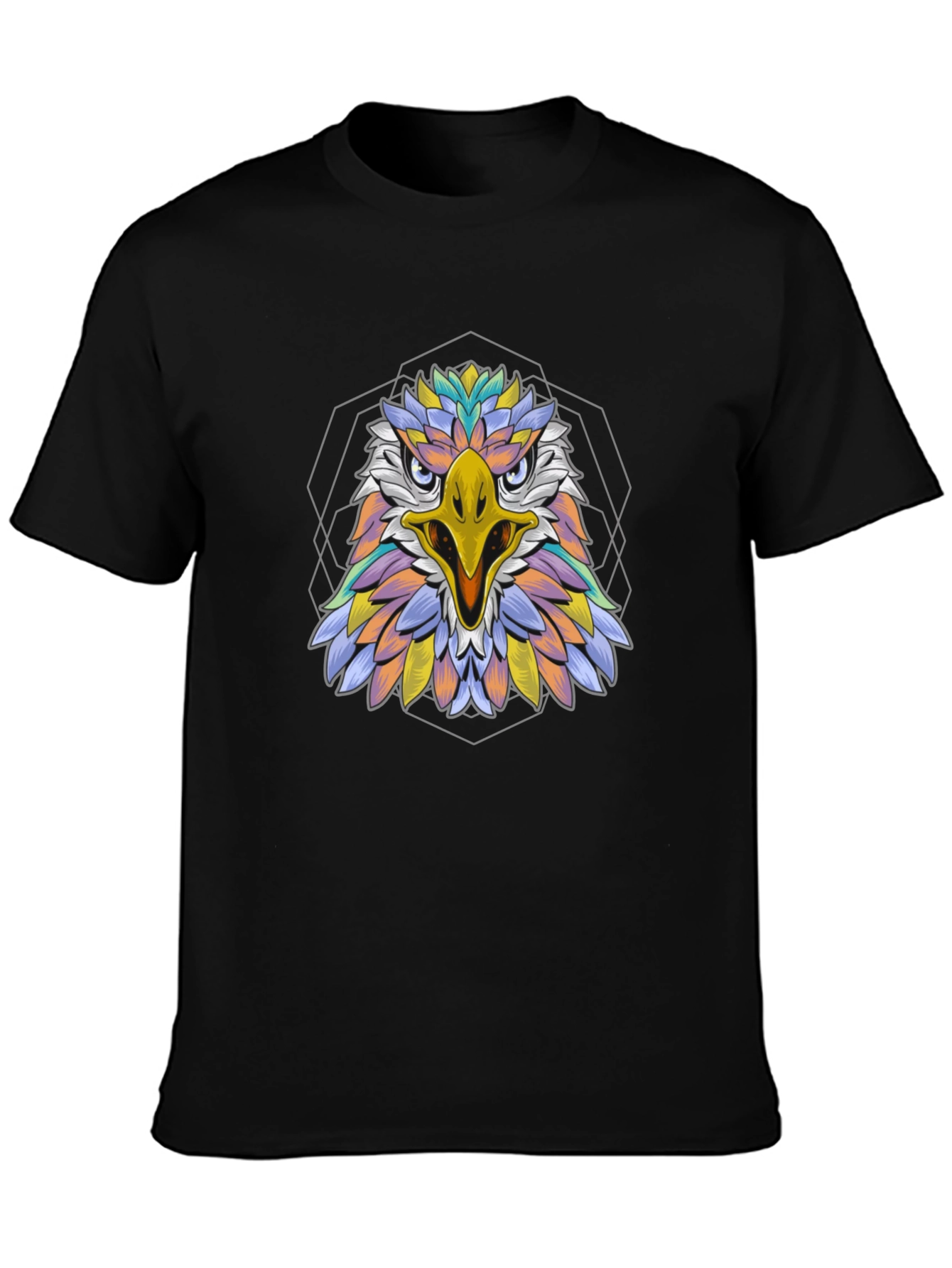 Geometric Eagle Graphic Tee - Bold Style