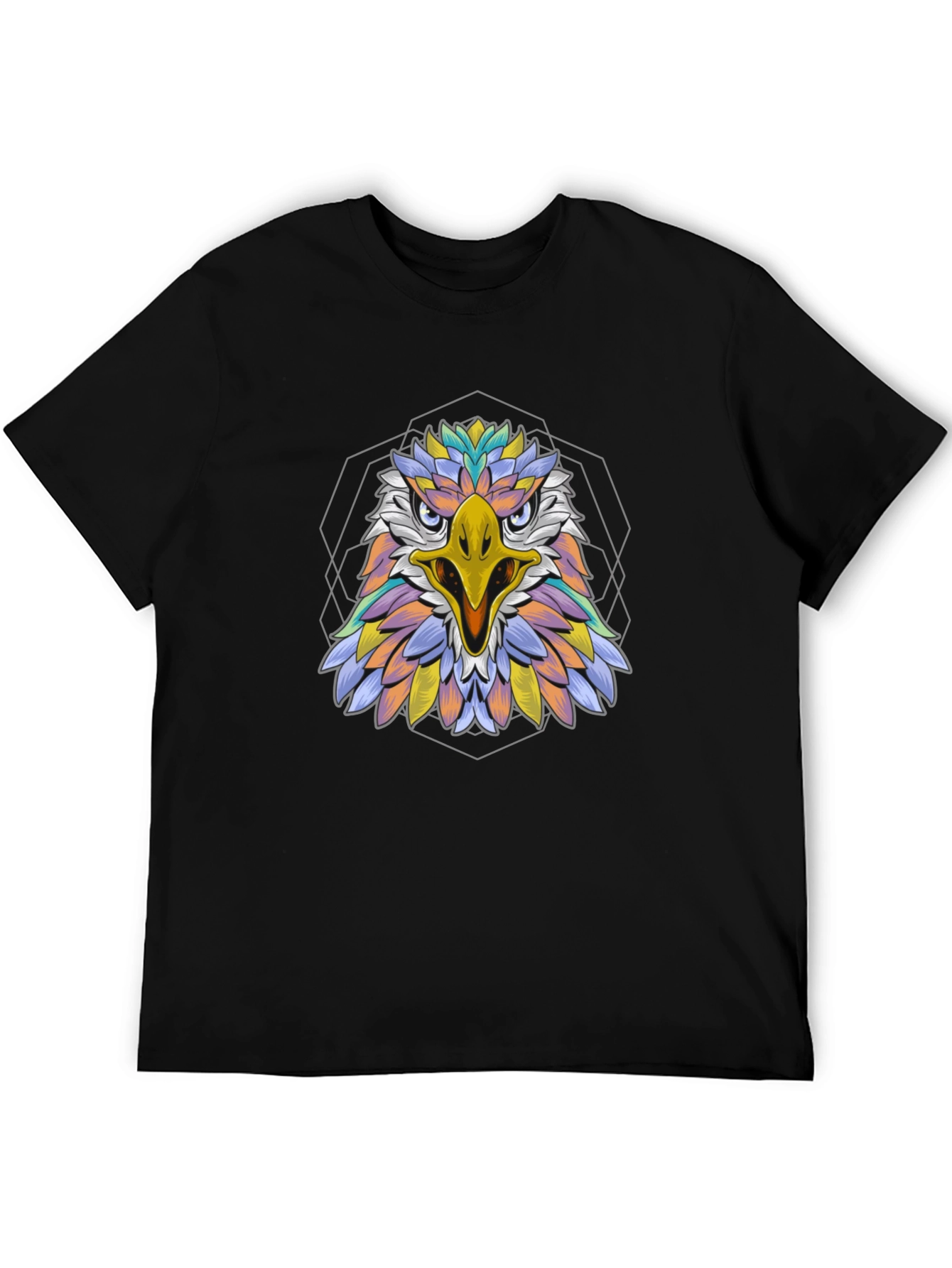 Geometric Eagle Graphic Tee - Bold Style