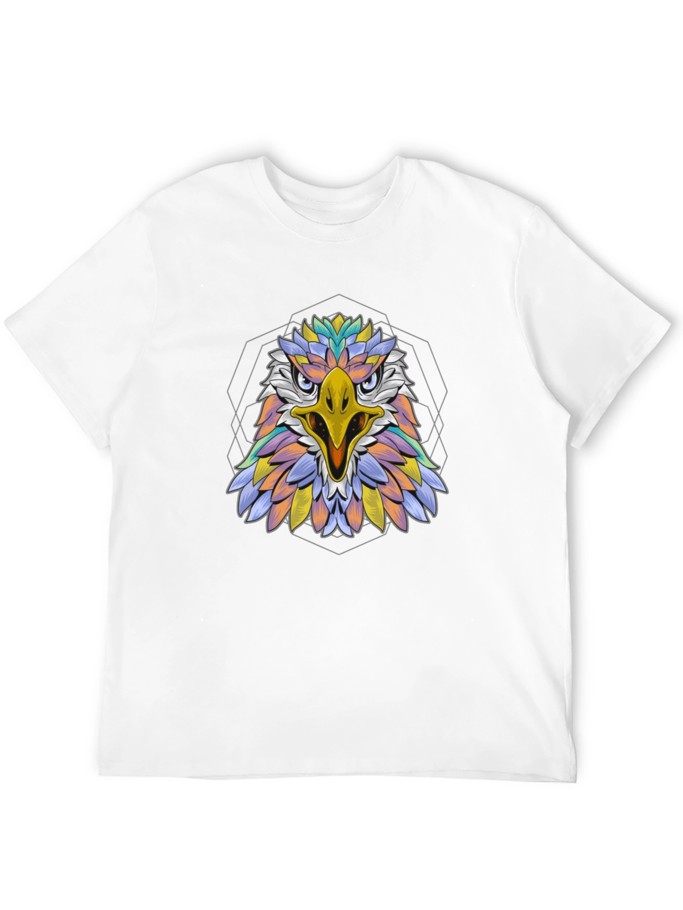 Geometric Eagle Graphic Tee - Bold Style