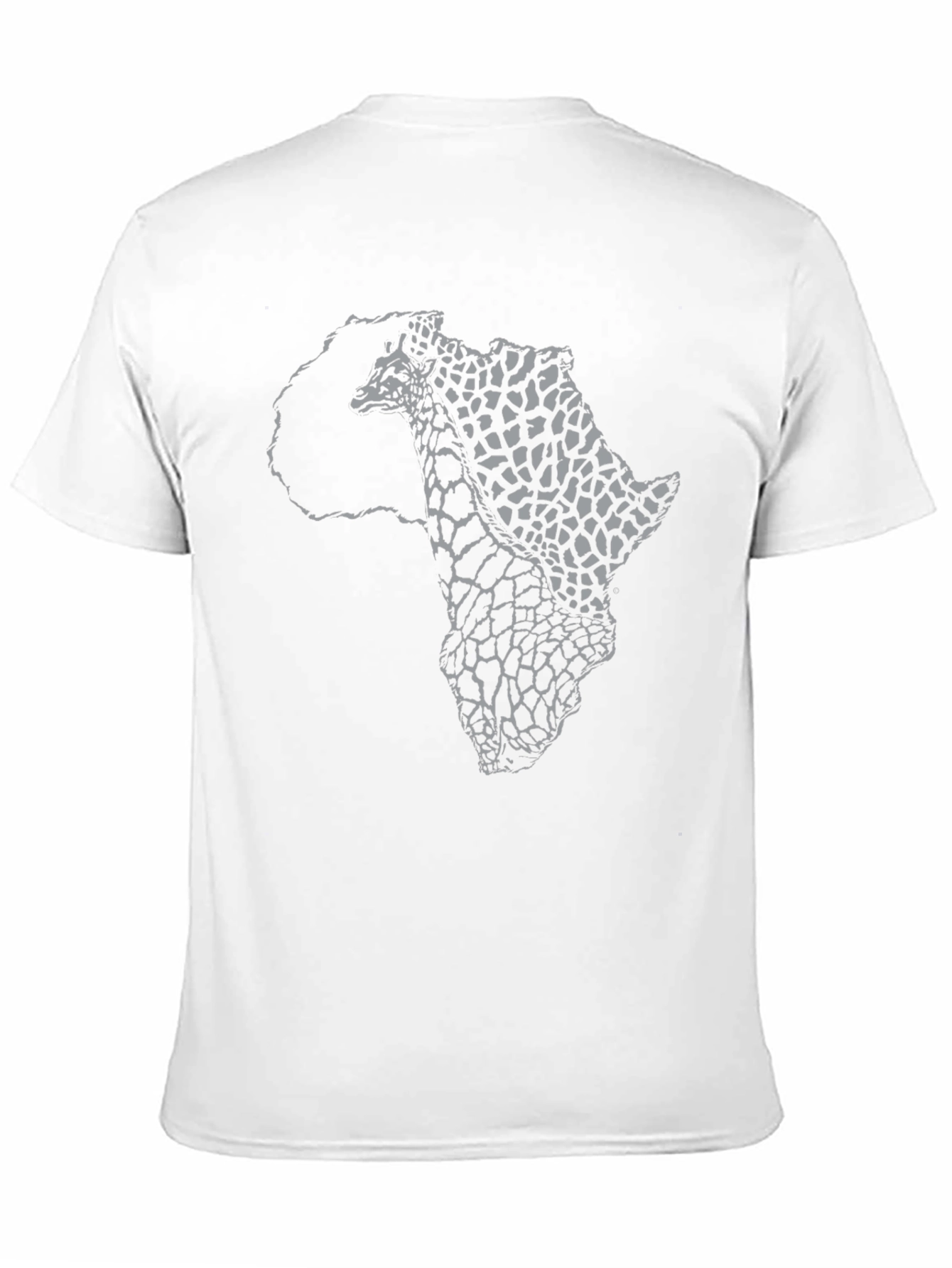 Africa Giraffe Print Black T-Shirt