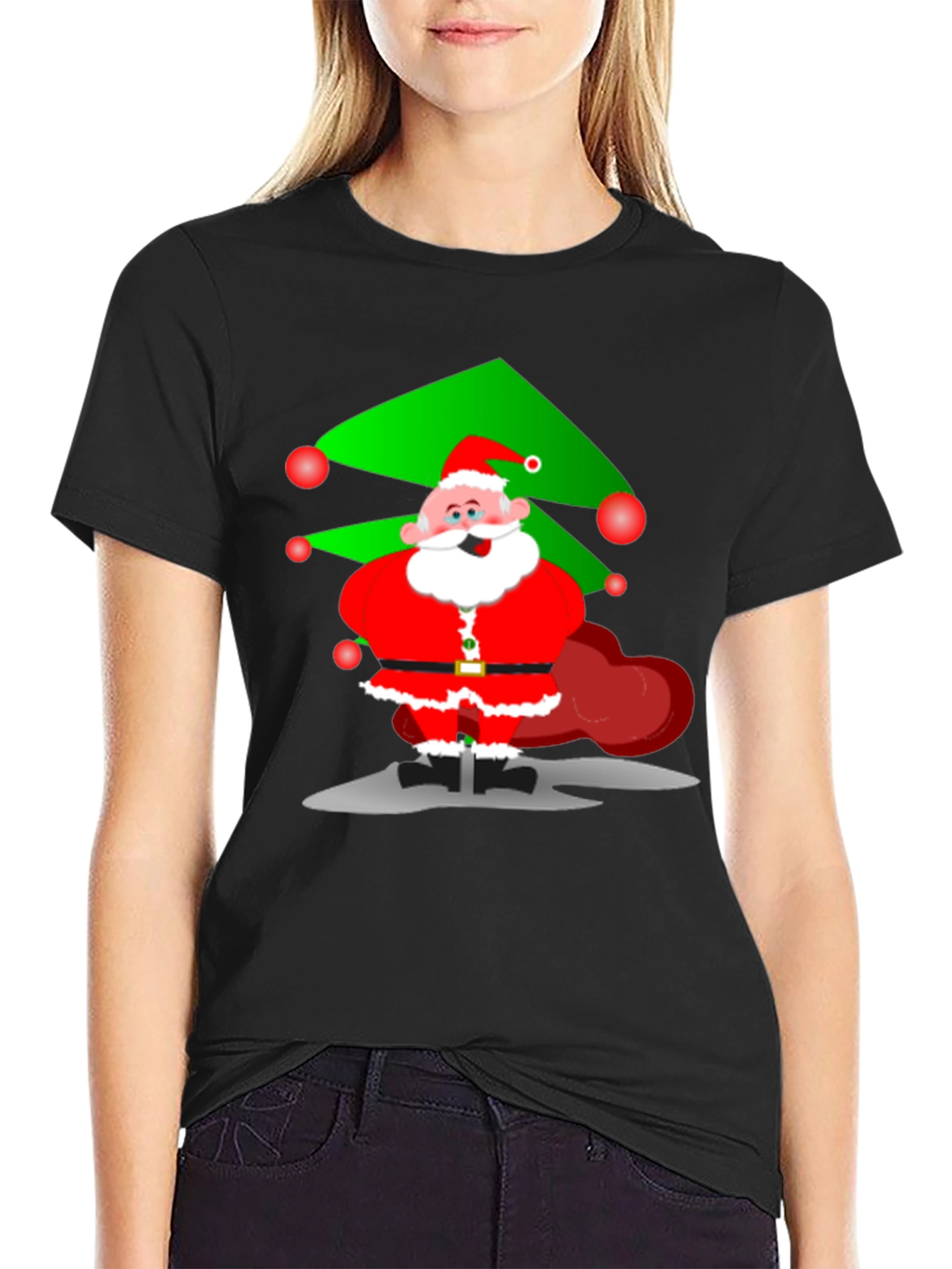 Festive Santa Graphic Tee