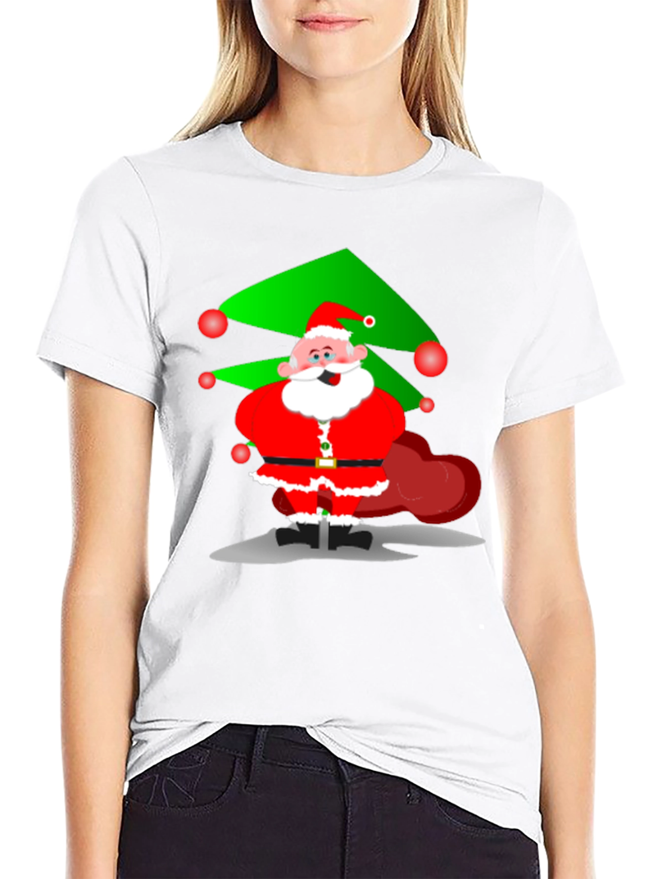 Festive Santa Graphic Tee