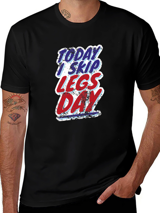 Today I Skip Legs Day Black T-Shirt