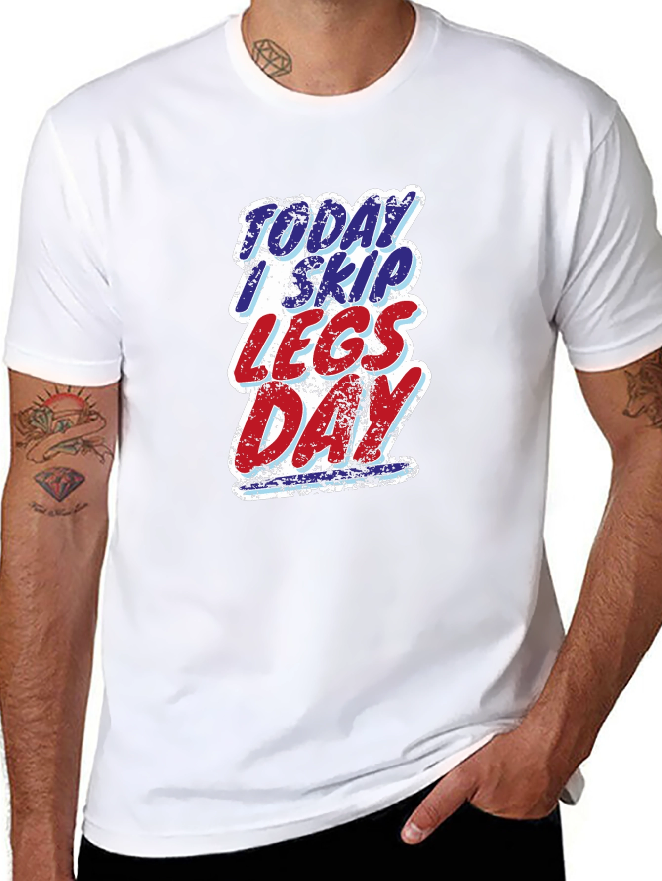 Today I Skip Legs Day Black T-Shirt