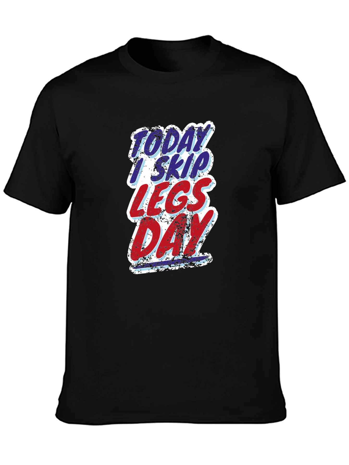 Today I Skip Legs Day Black T-Shirt