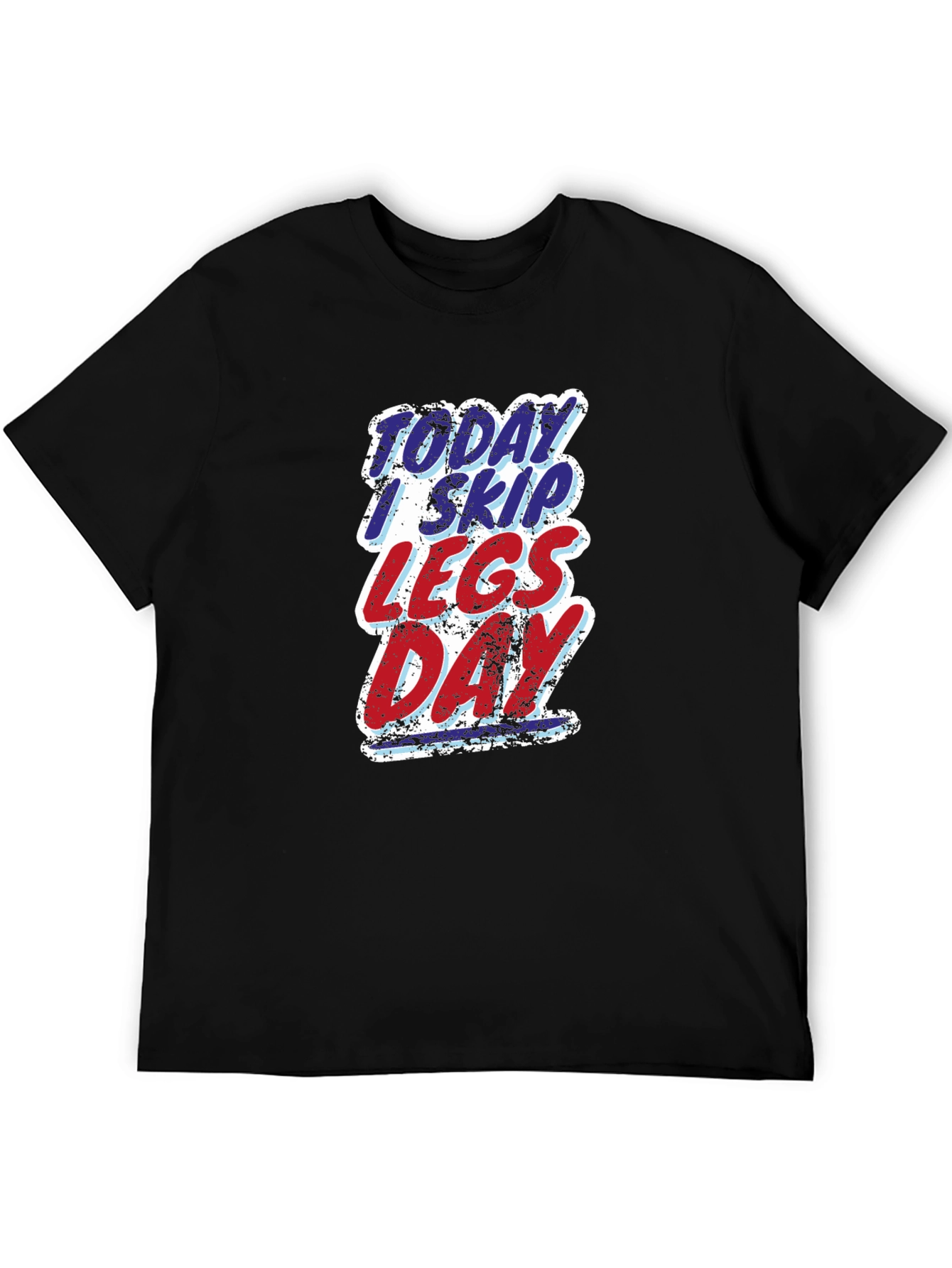 Today I Skip Legs Day Black T-Shirt