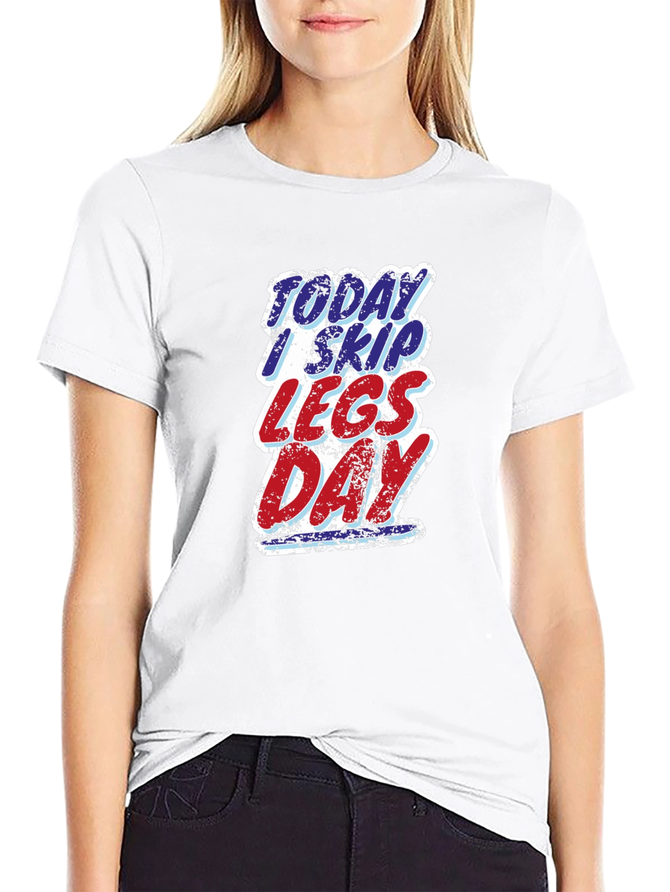 Today I Skip Legs Day Black T-Shirt