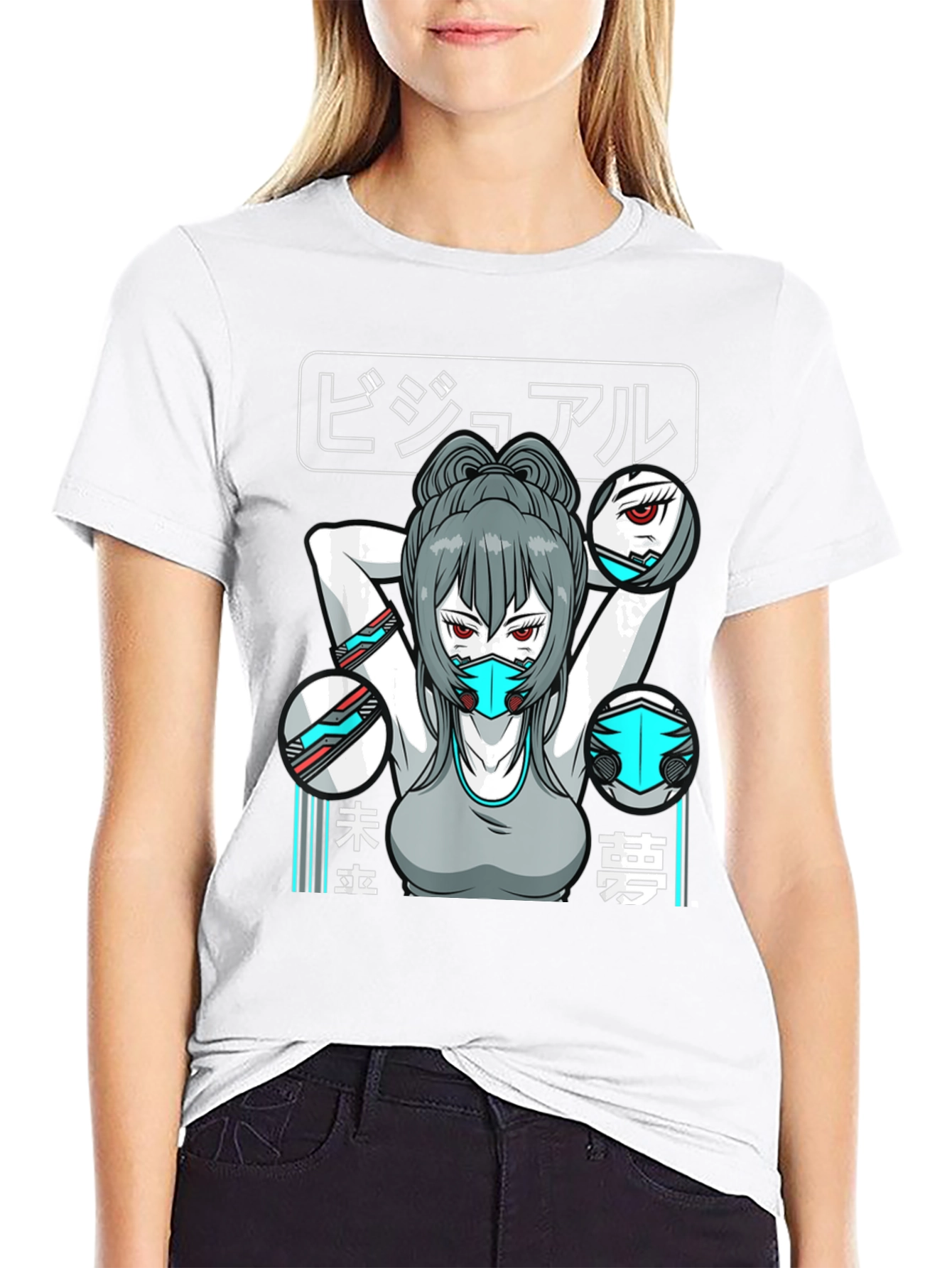 Anime Girl Cyberpunk T-Shirt - Graphic Tee