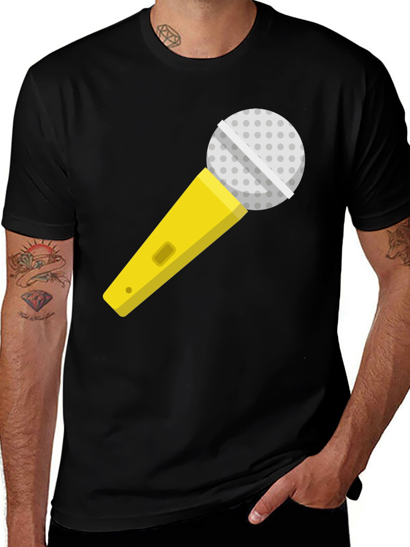 Microphone Graphic T-Shirt - Singer Karaoke Ready