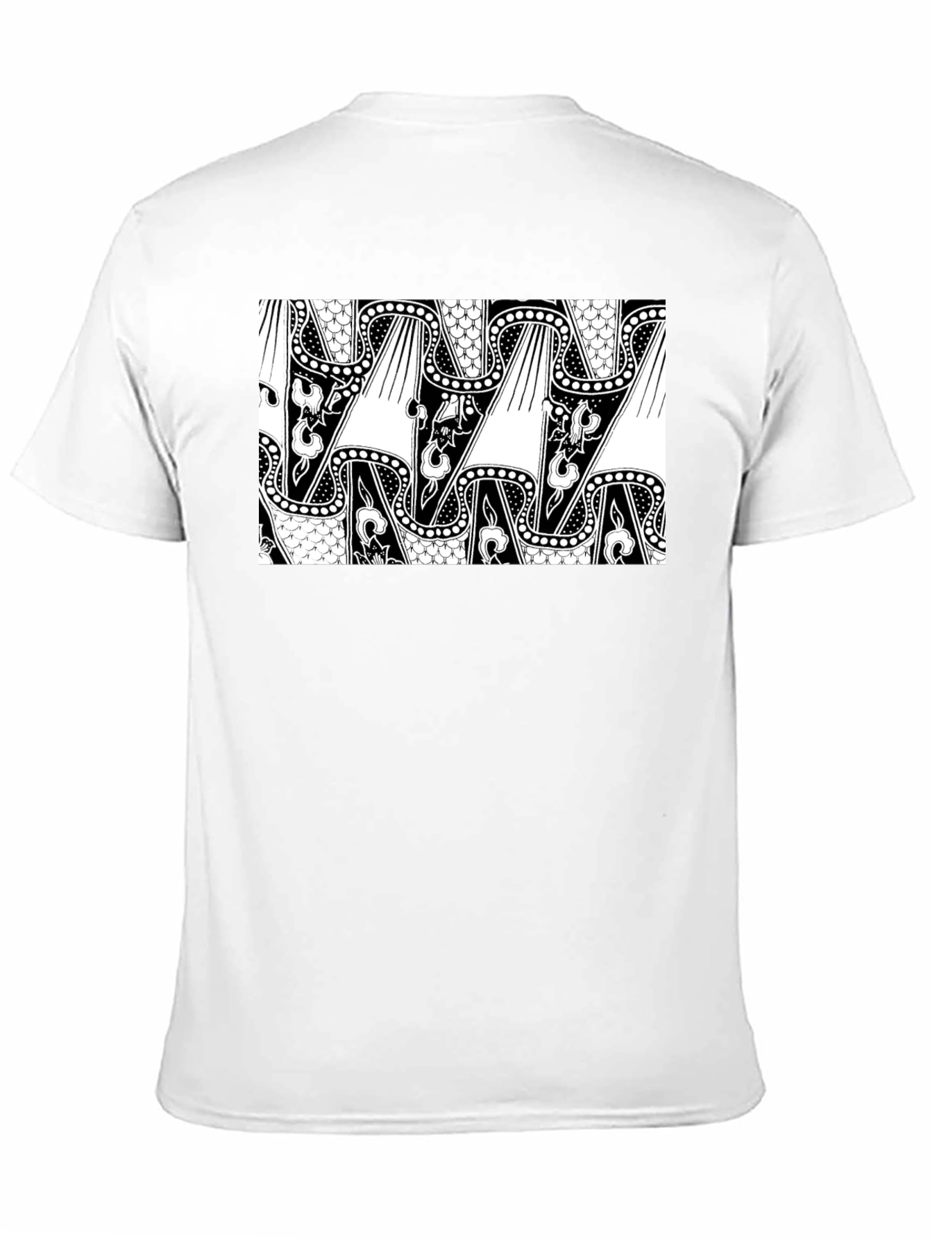 Abstract Pattern Black T-Shirt