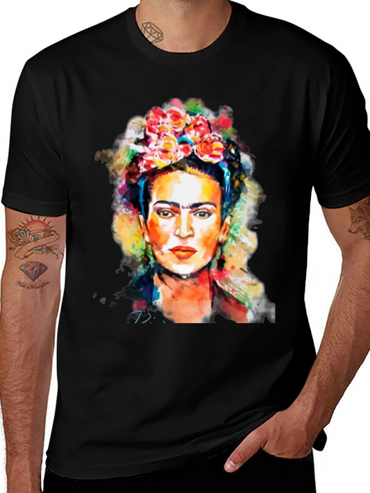 Frida Kahlo Graphic Tee - Artistic Black T-Shirt