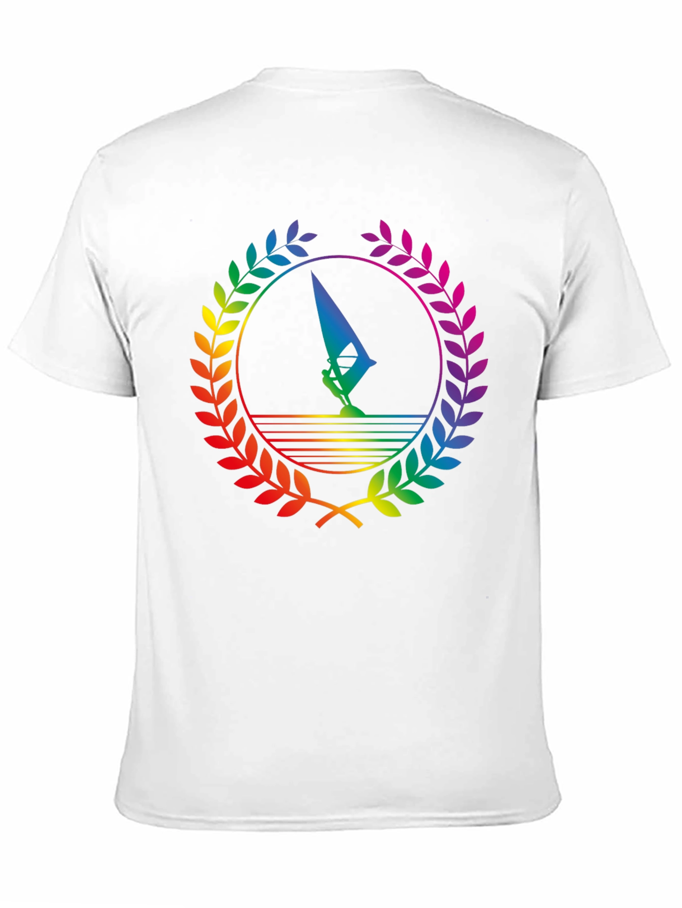 Rainbow Windsurfer Black T-Shirt