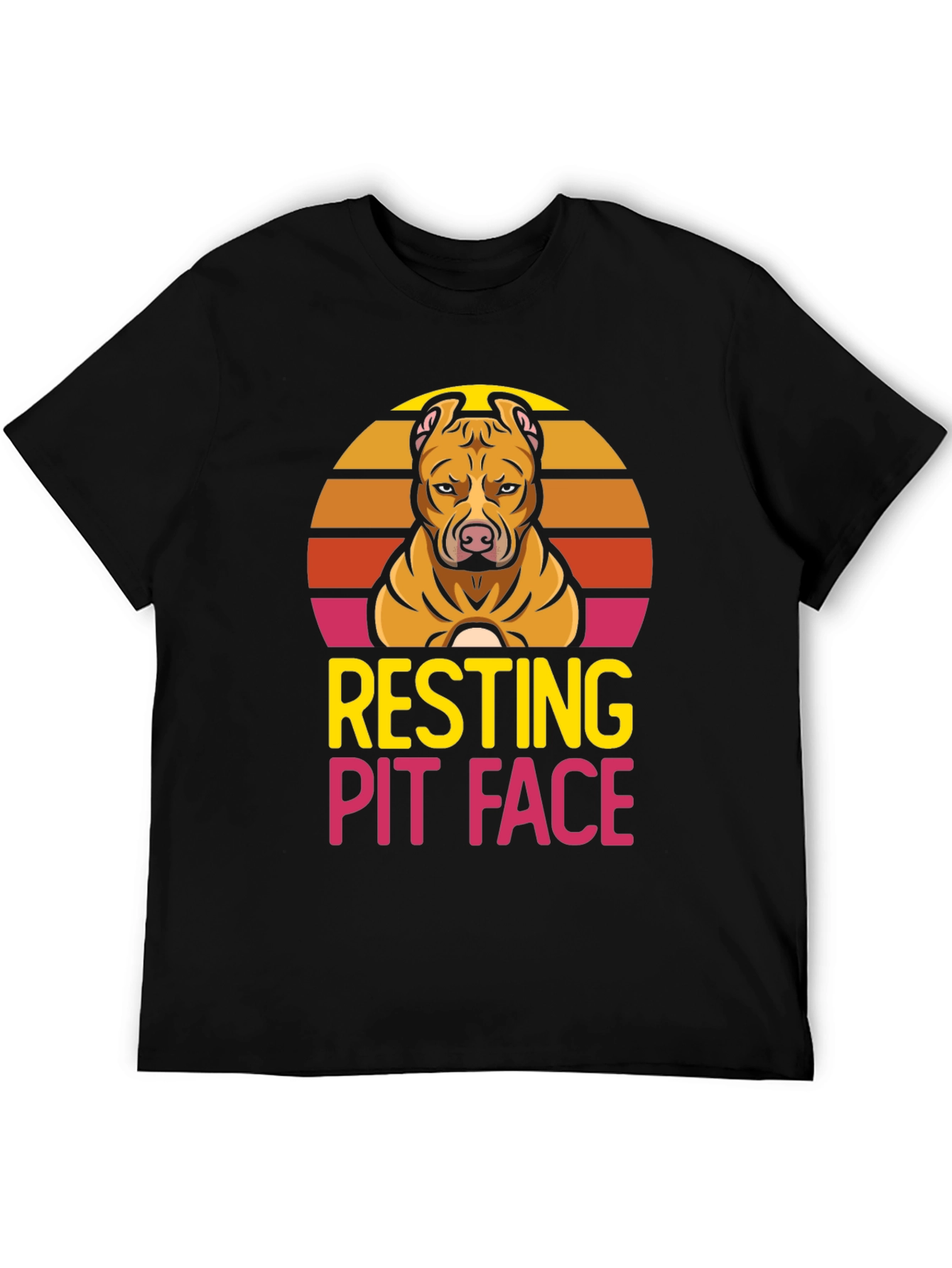 Resting Pit Face T-Shirt - Dog Lover Tee