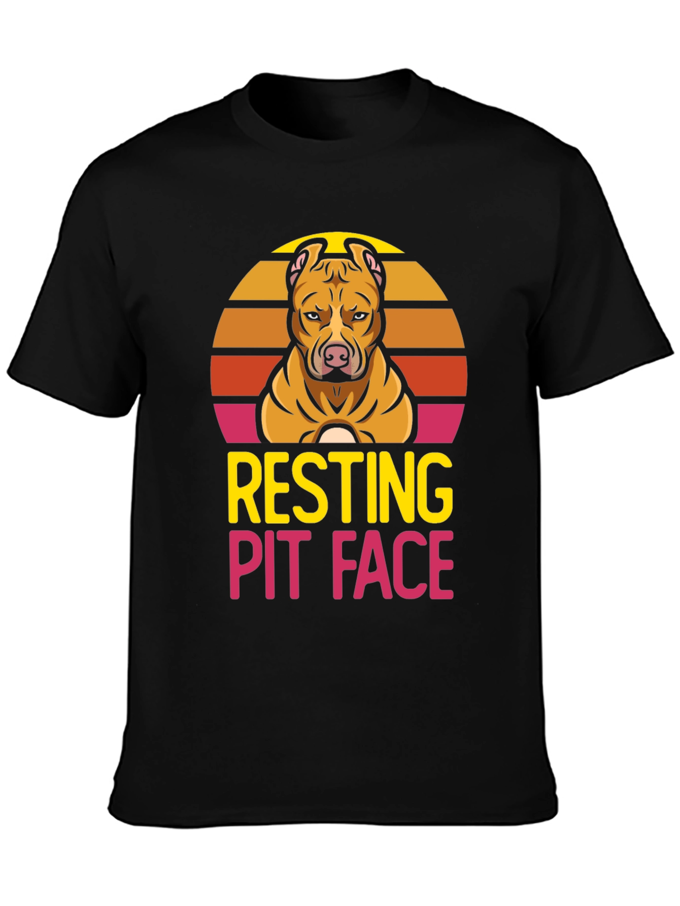 Resting Pit Face T-Shirt - Dog Lover Tee