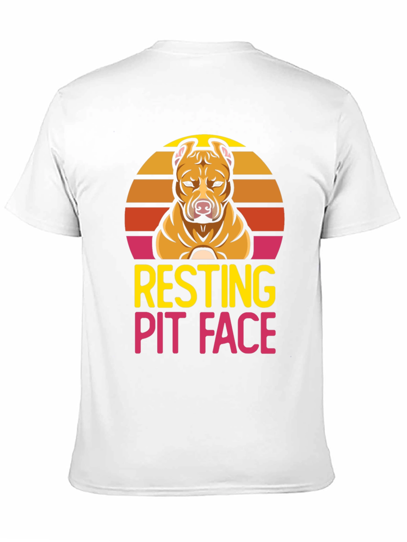 Resting Pit Face T-Shirt - Dog Lover Tee