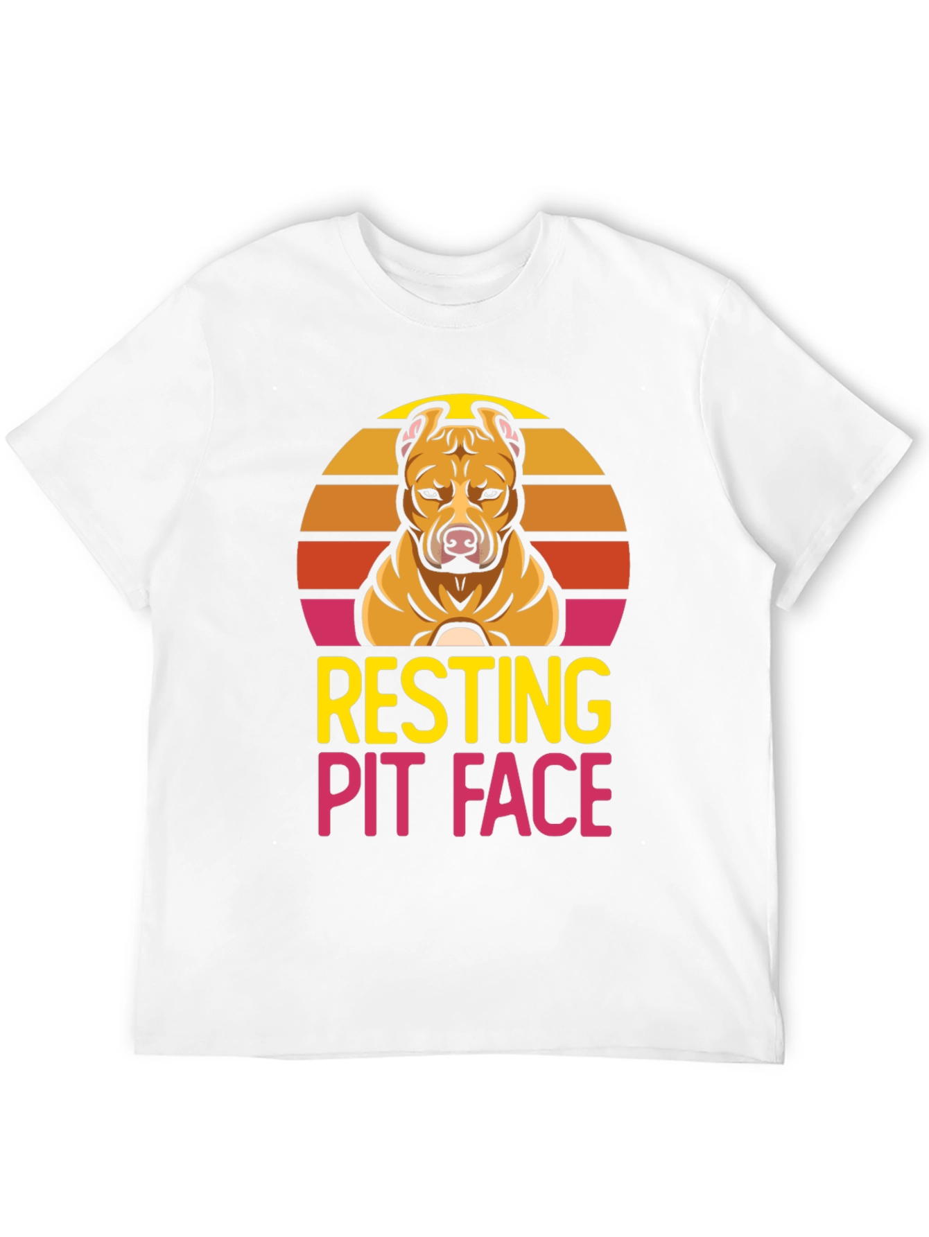Resting Pit Face T-Shirt - Dog Lover Tee