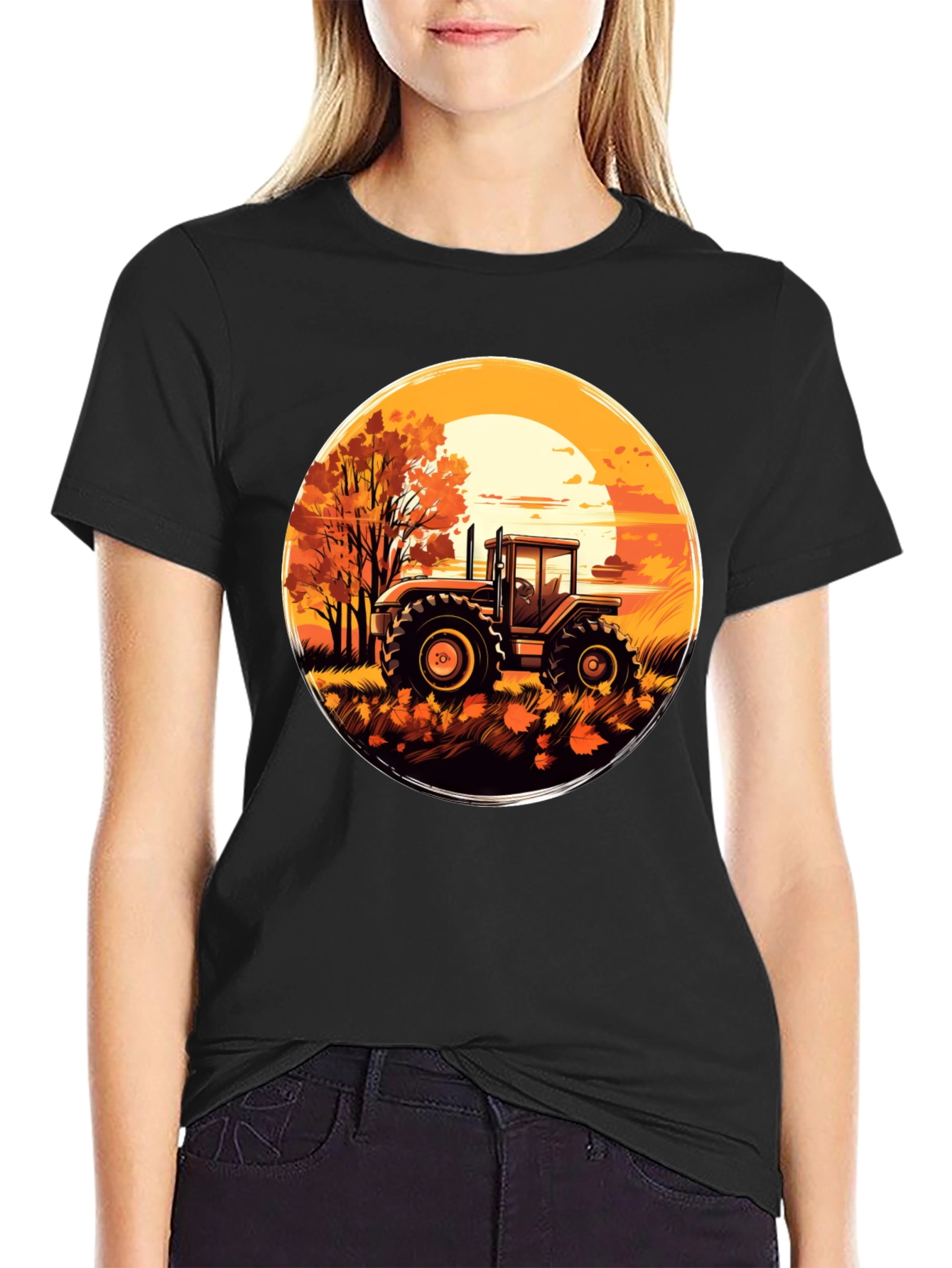 Tractor Sunset Graphic Tee