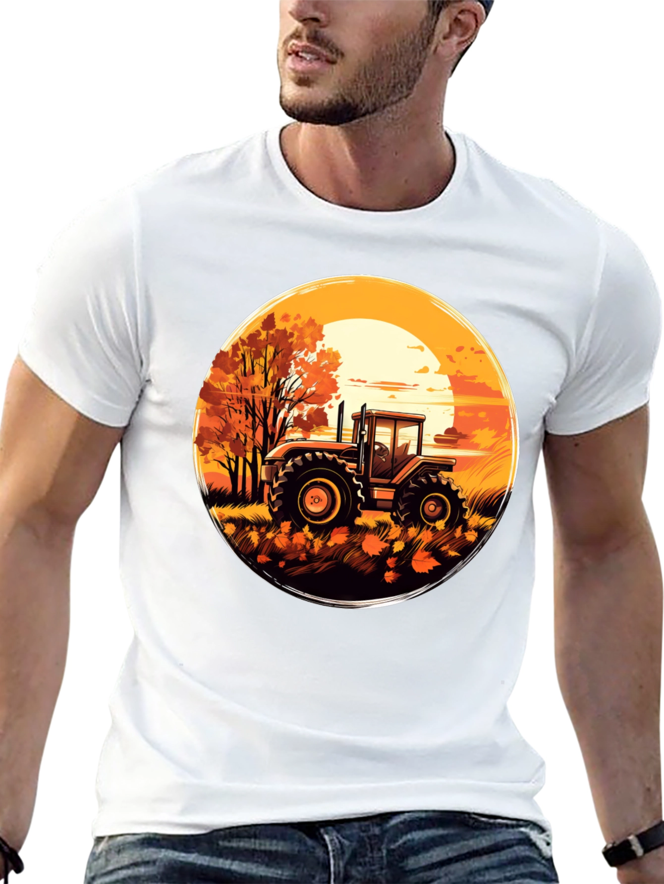 Tractor Sunset Graphic Tee