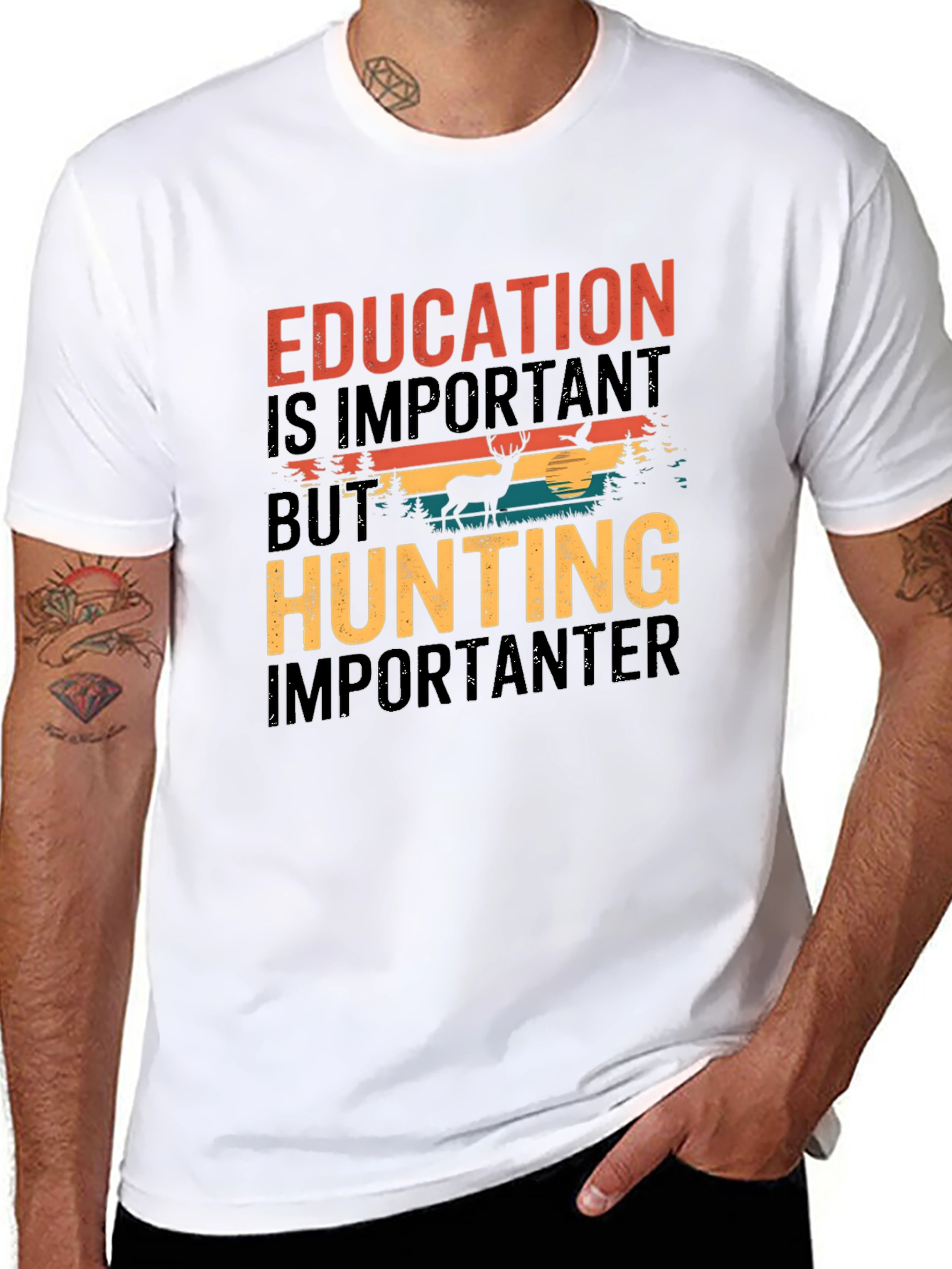 Hunting Lover T-Shirt Education Is Important T-Shirt
