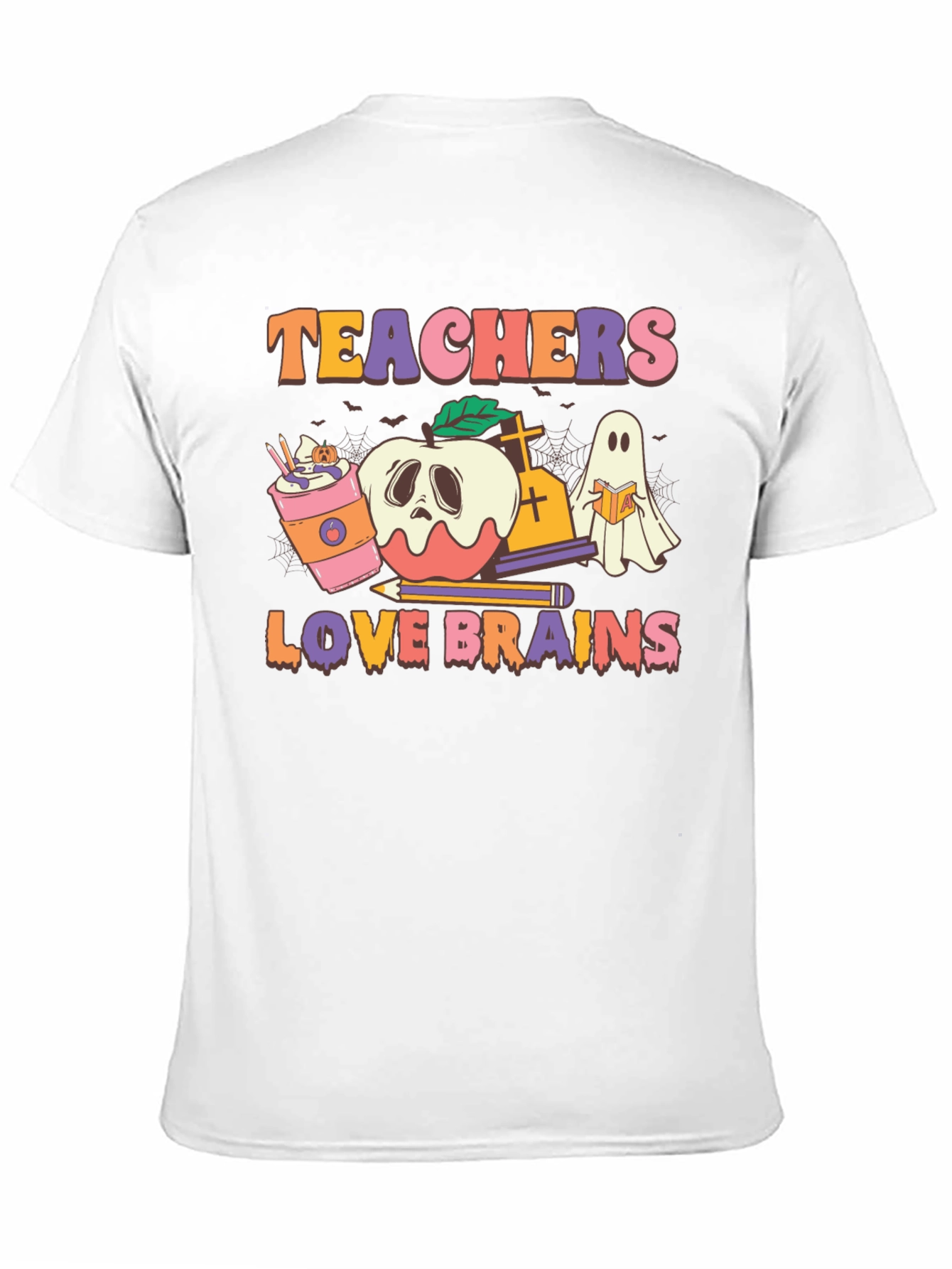 Teachers Love Brains Halloween Graphic Tee