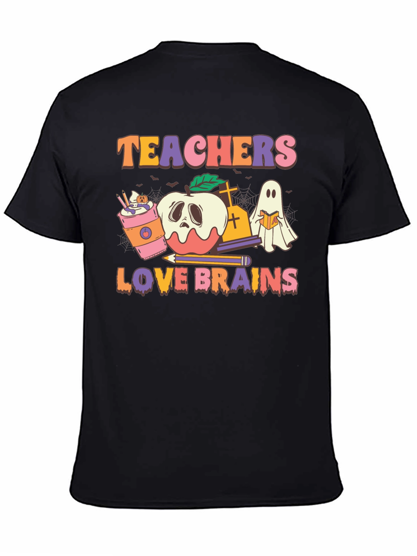 Teachers Love Brains Halloween Graphic Tee