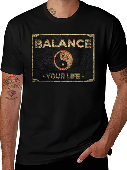Balance Your Life Yin Yang Graphic T-Shirt
