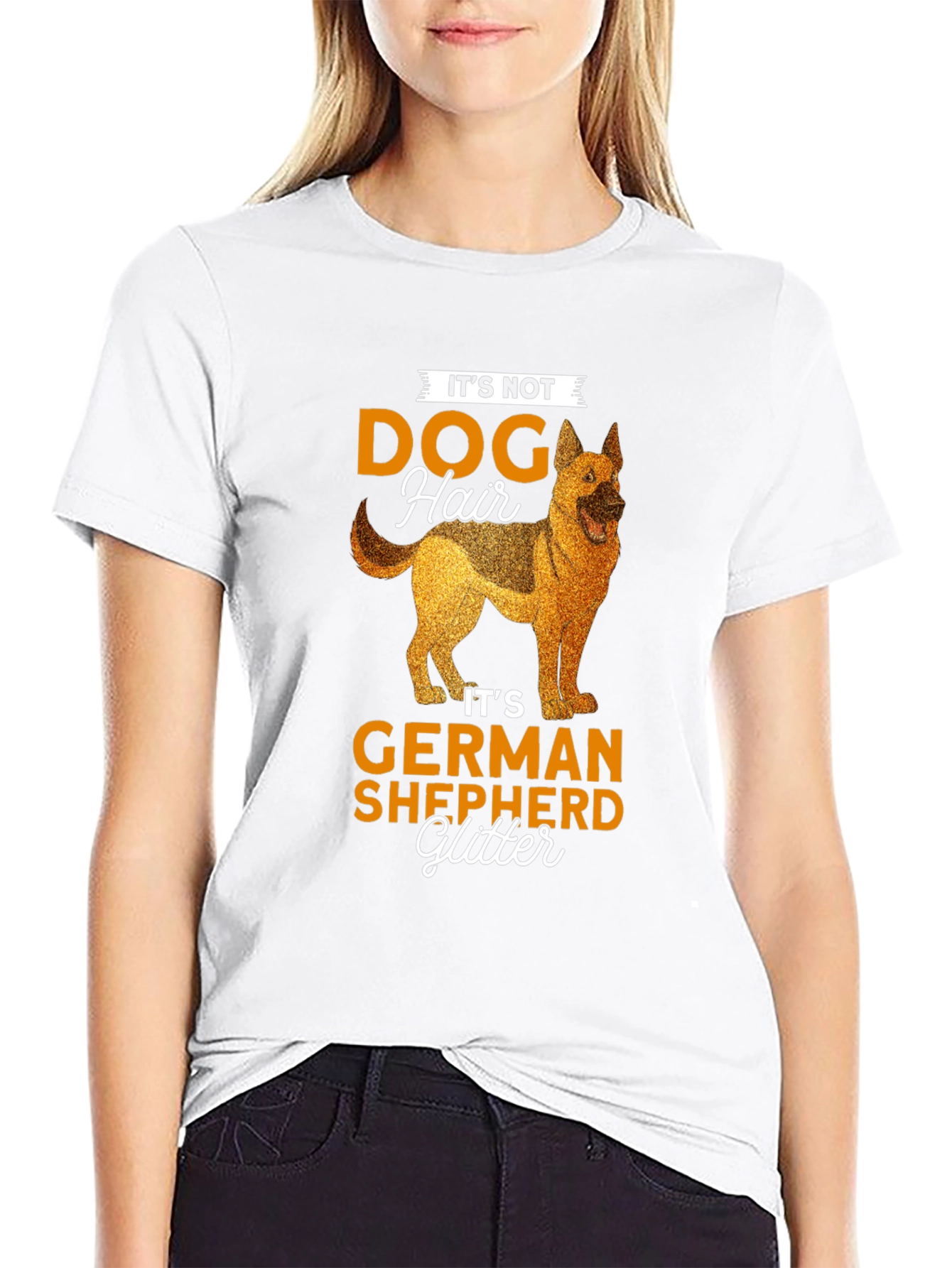 German Shepherd Glitter Dog T-Shirt