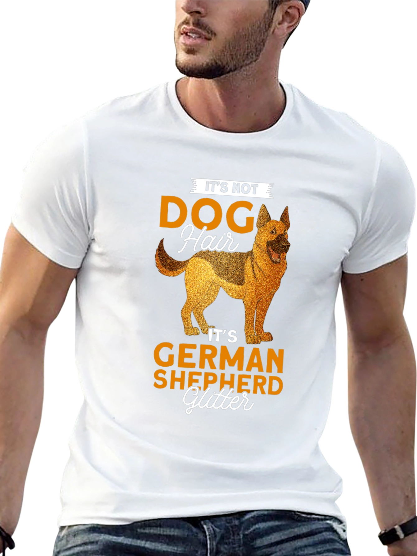German Shepherd Glitter Dog T-Shirt