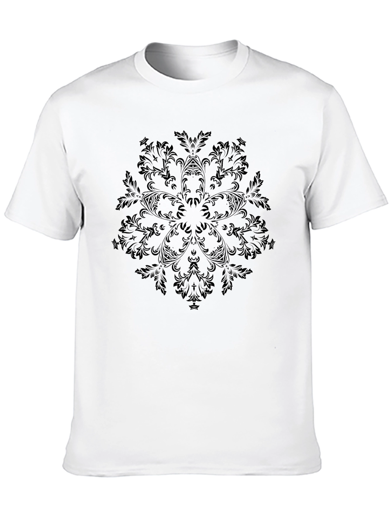Elegant Black Mandala Graphic Tee - Stylish Casual Wear