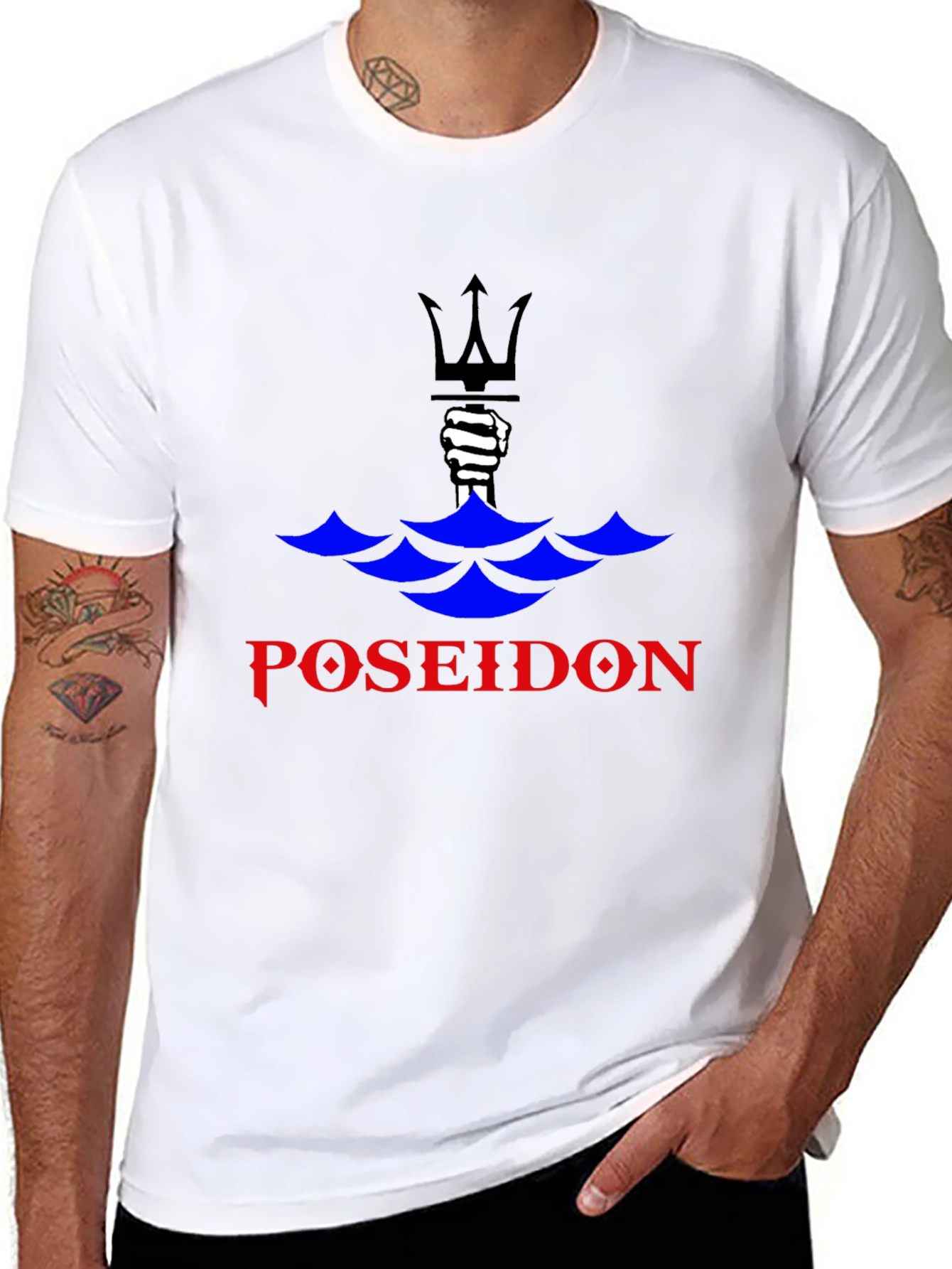 Poseidon Black Graphic Tee - Mens