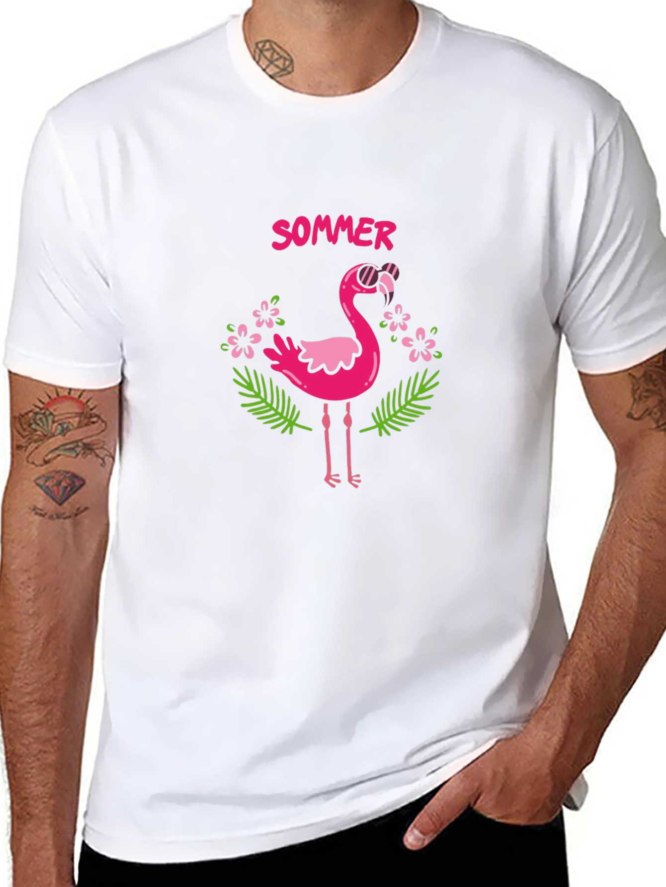 Summer Flamingo T-Shirt - Tropical Style
