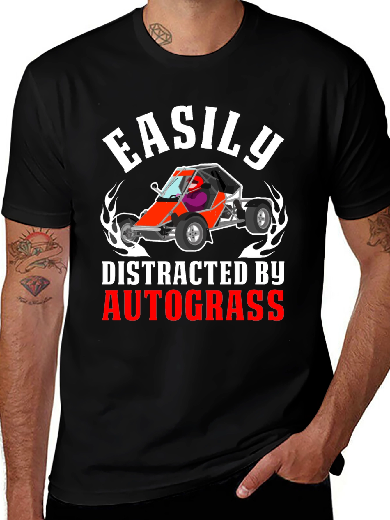 Easily Distracted By Autograss Racing T-Shirt