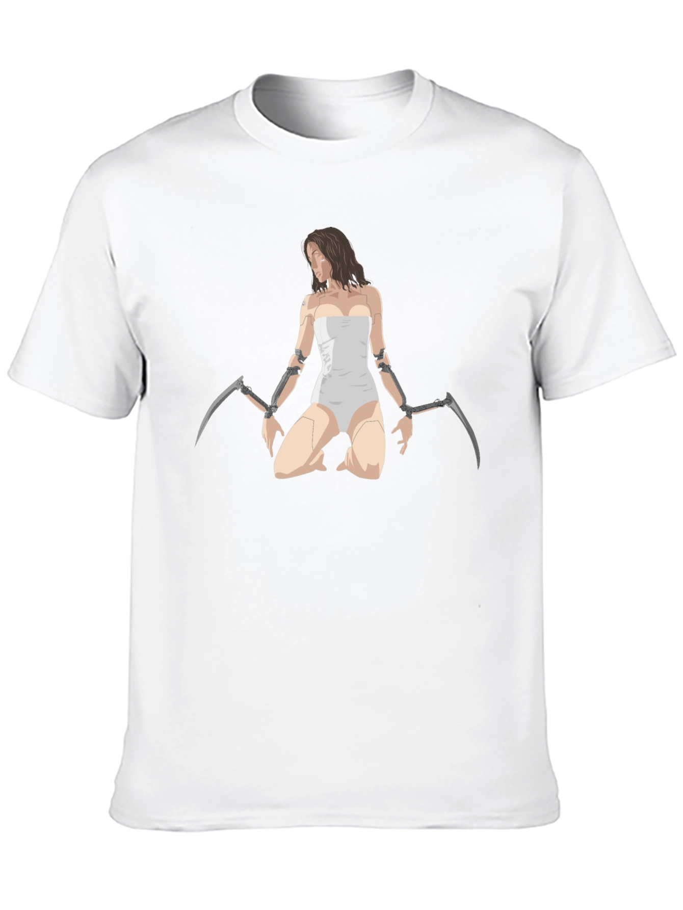 Cyberpunk Girl Graphic Tee - Black