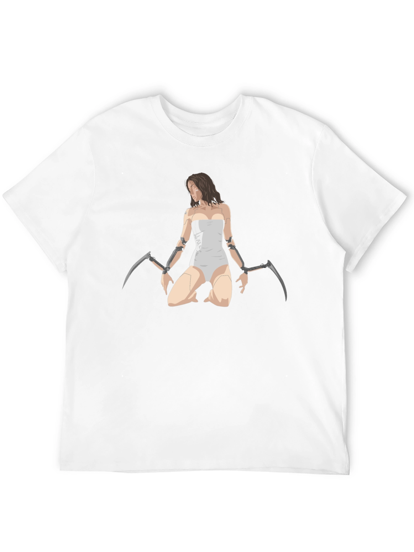 Cyberpunk Girl Graphic Tee - Black