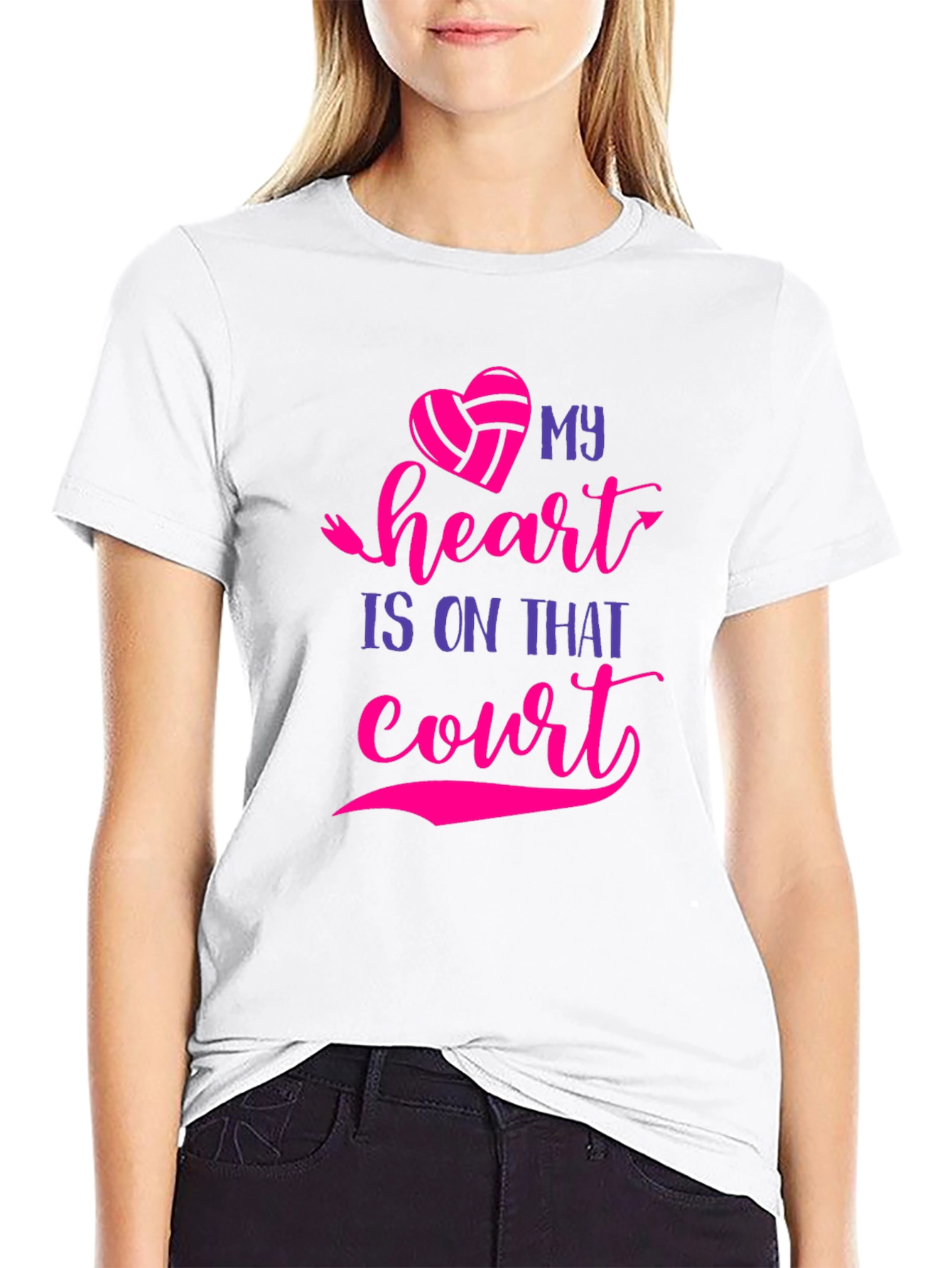 Volleyball Heart T-Shirt - Court Passion