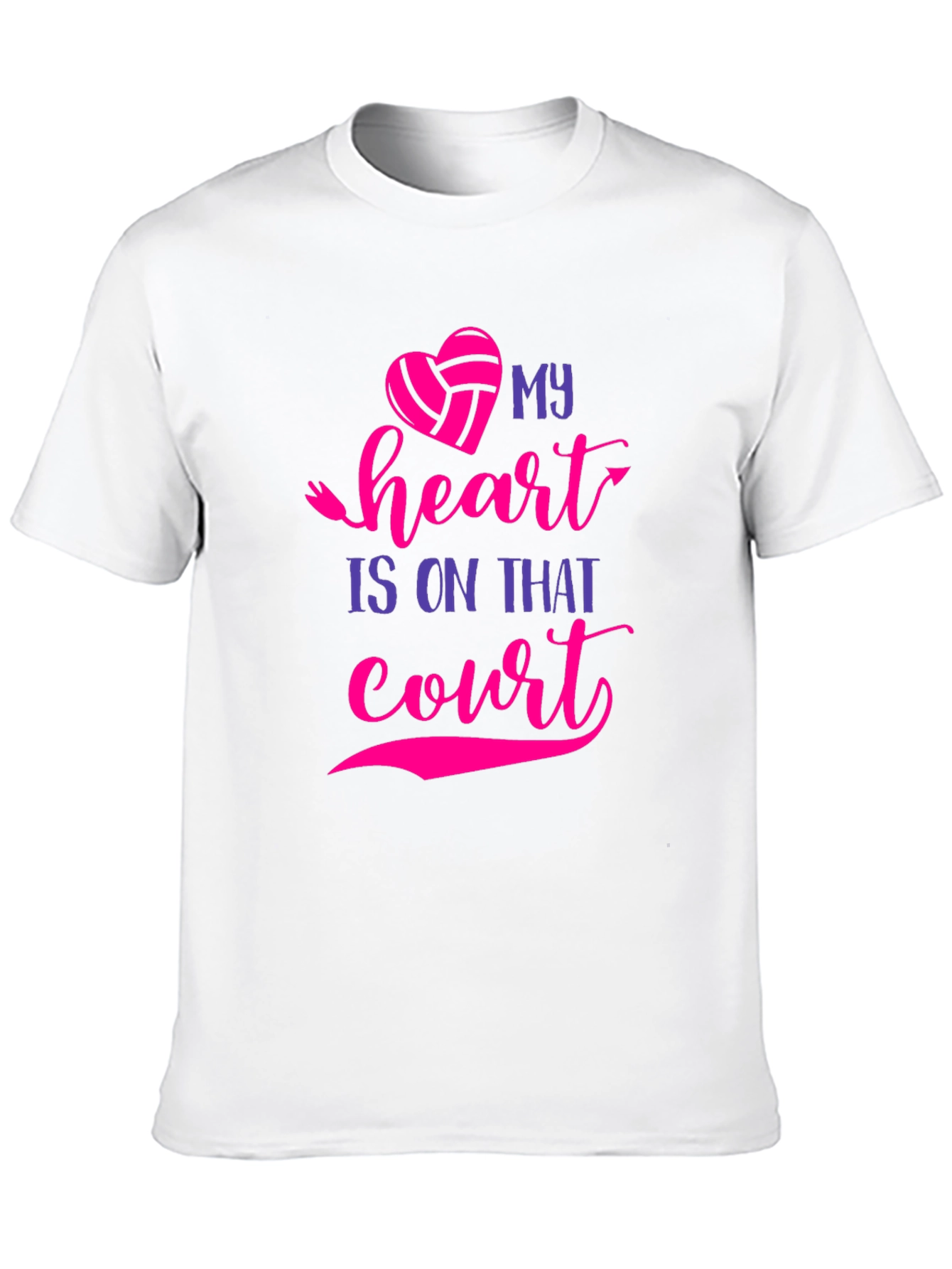 Volleyball Heart T-Shirt - Court Passion