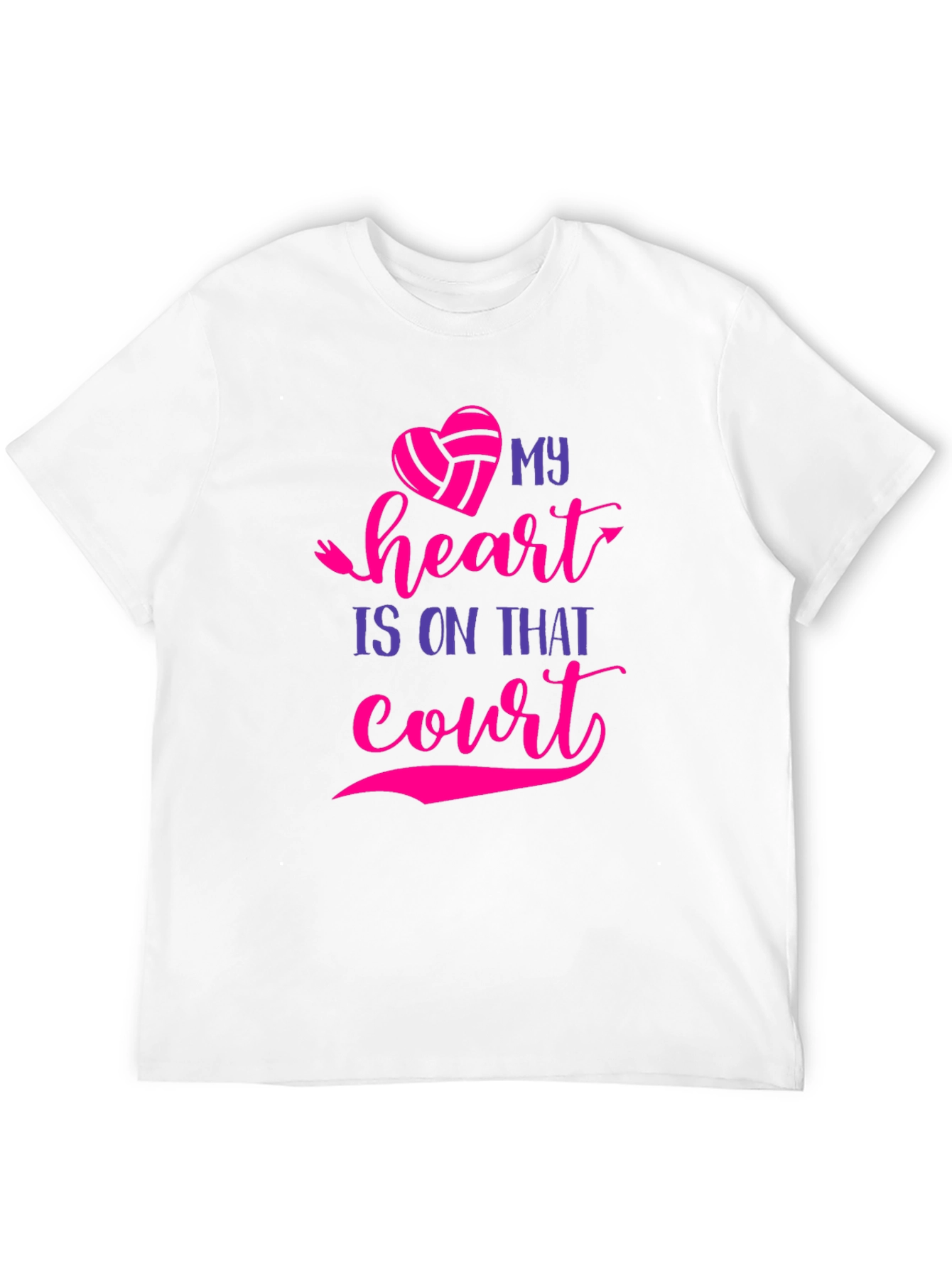 Volleyball Heart T-Shirt - Court Passion