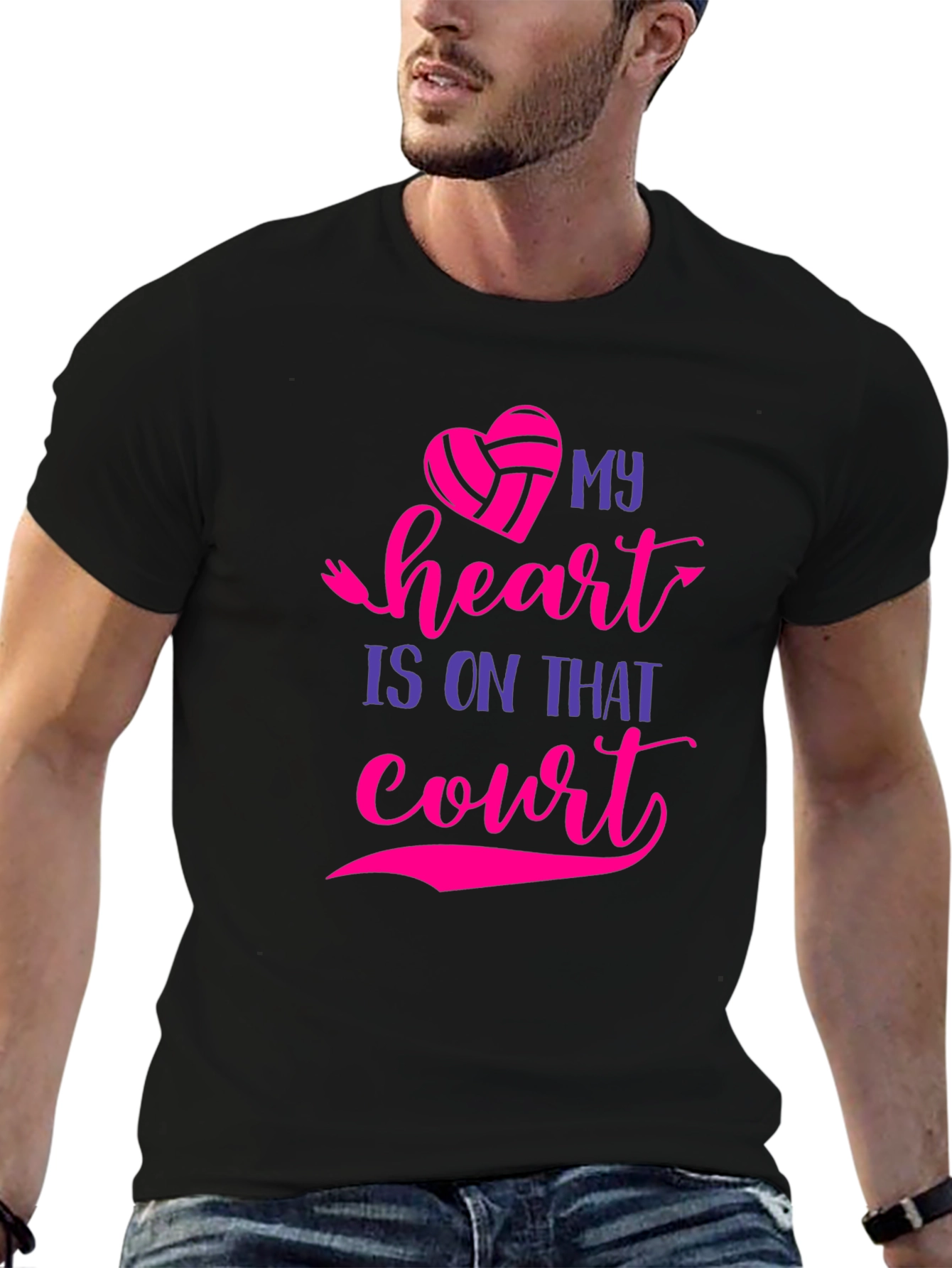 Volleyball Heart T-Shirt - Court Passion
