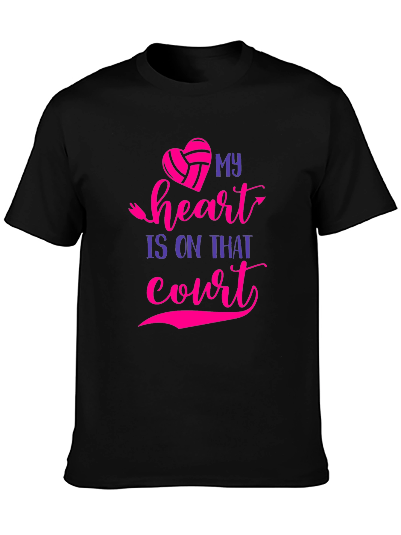 Volleyball Heart T-Shirt - Court Passion
