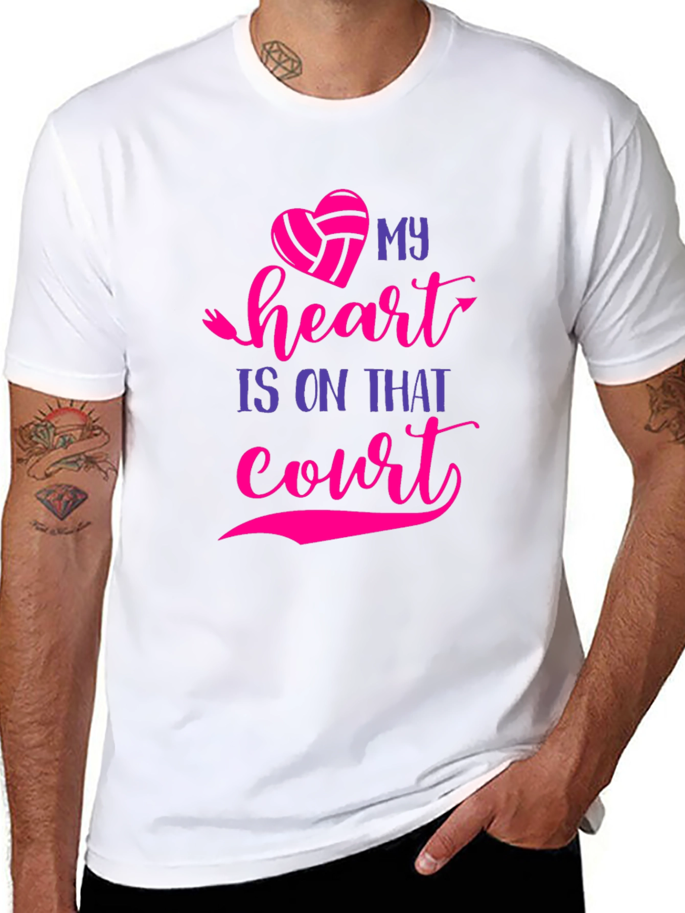 Volleyball Heart T-Shirt - Court Passion