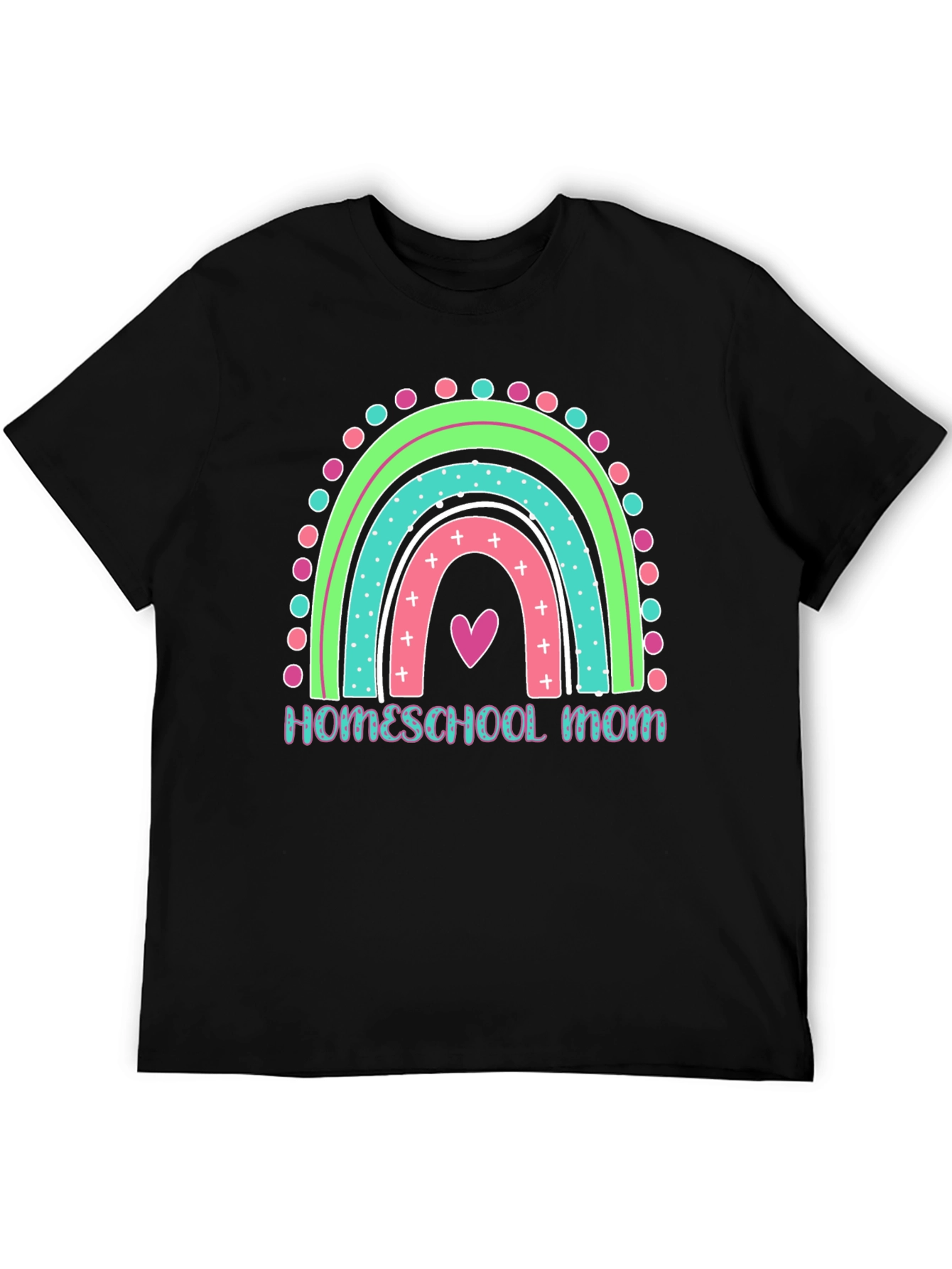 Homeschool Mom Rainbow Graphic Tee
