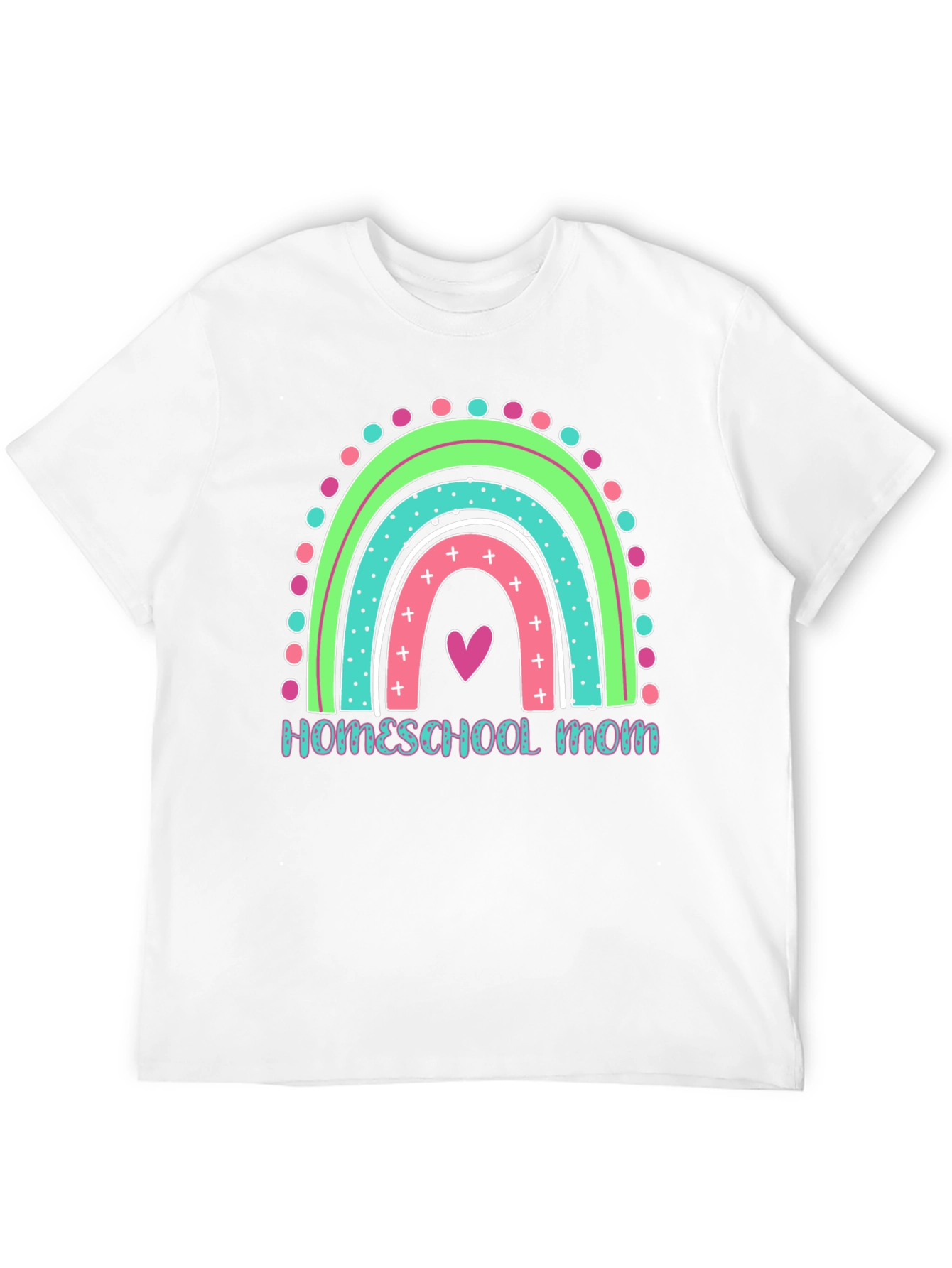 Homeschool Mom Rainbow Graphic Tee