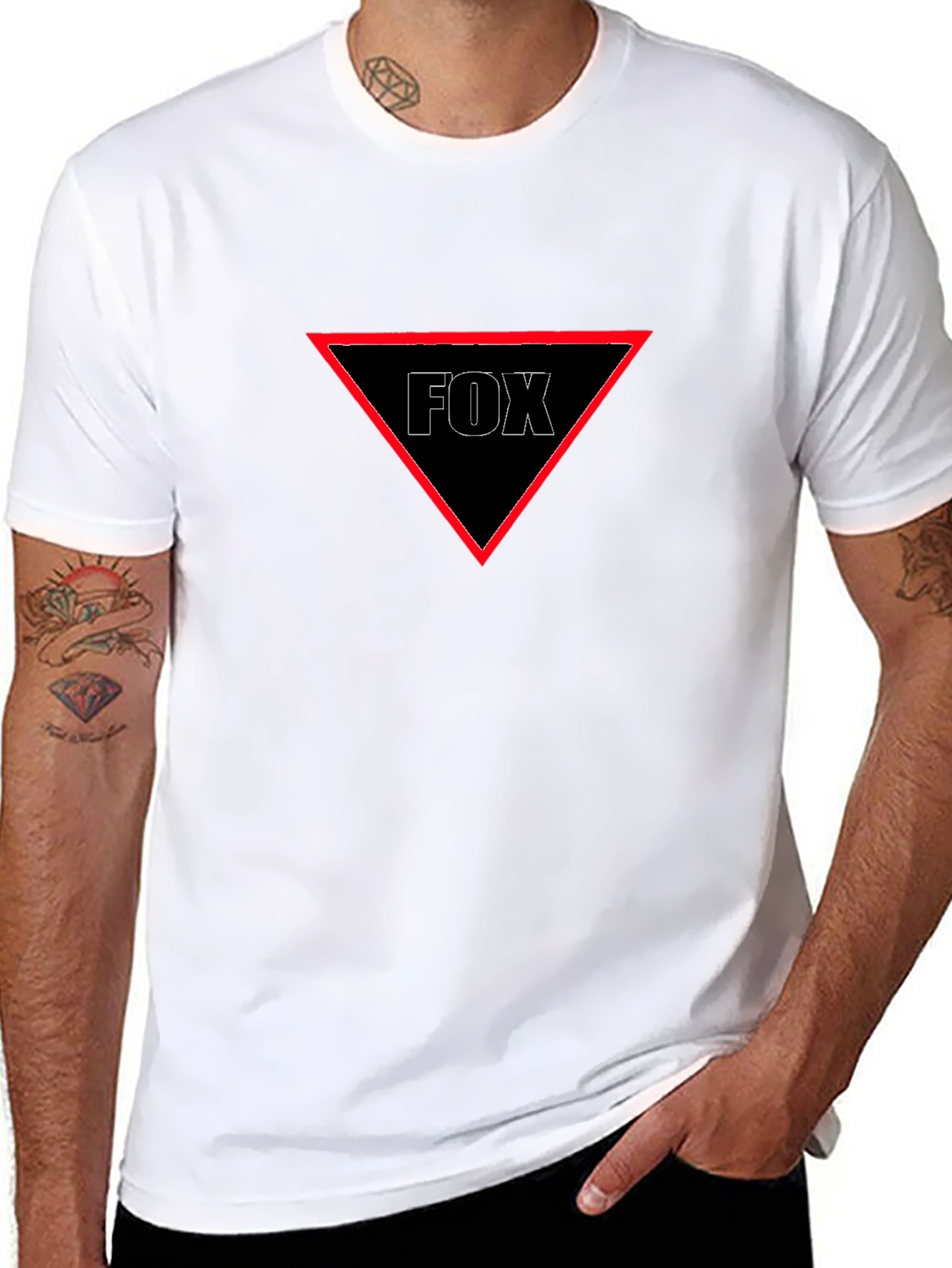 FOX Triangle Graphic Tee - Mens Black T-Shirt
