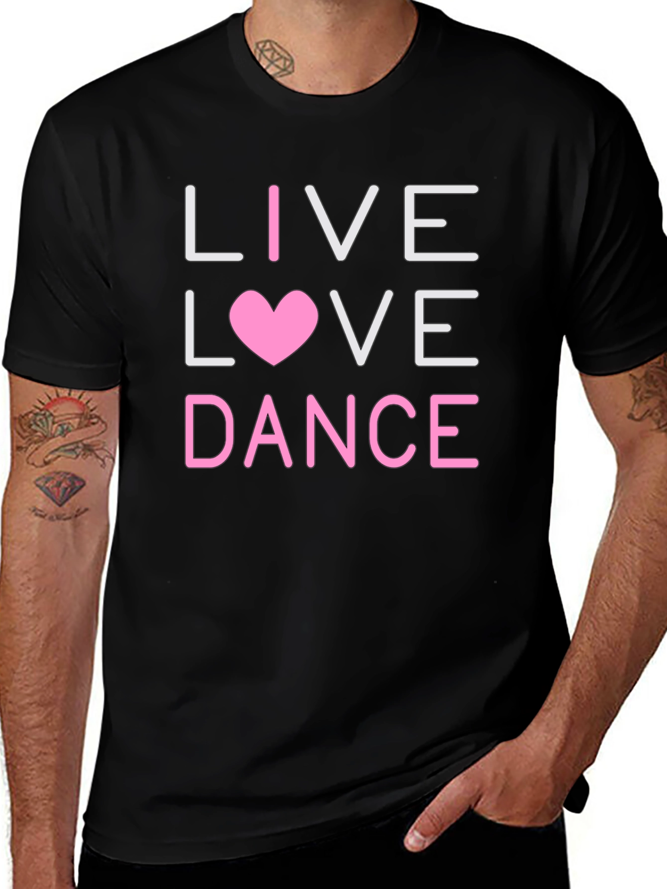Live Love Dance Graphic Tee - Black