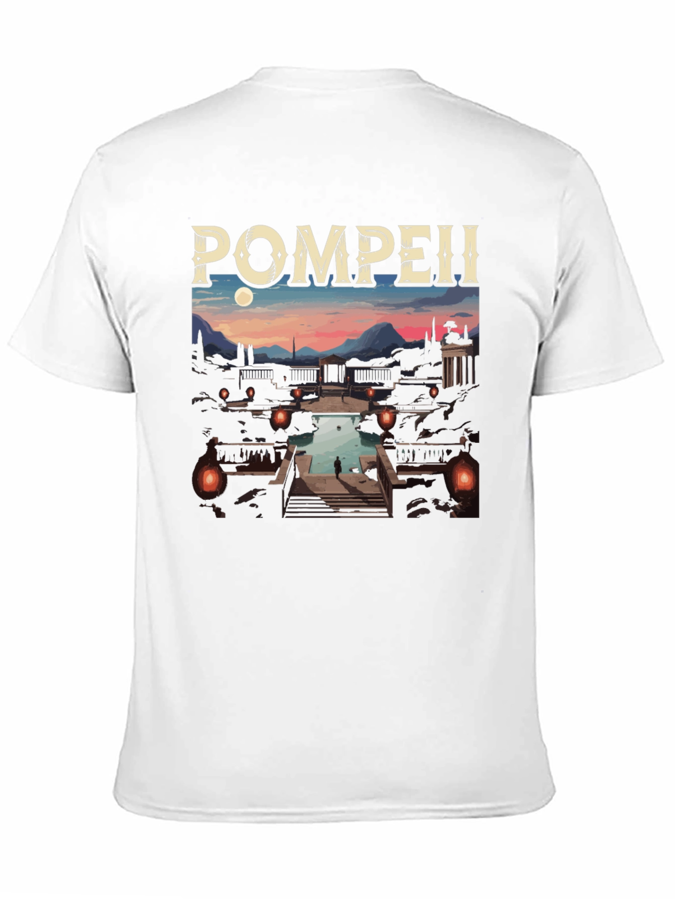 Pompeii Graphic Tee - Cityscape Black T-Shirt