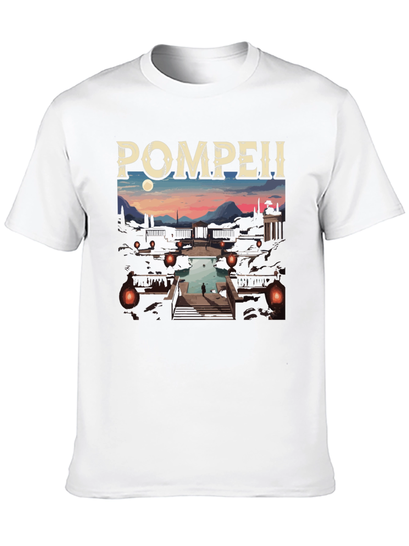 Pompeii Graphic Tee - Cityscape Black T-Shirt